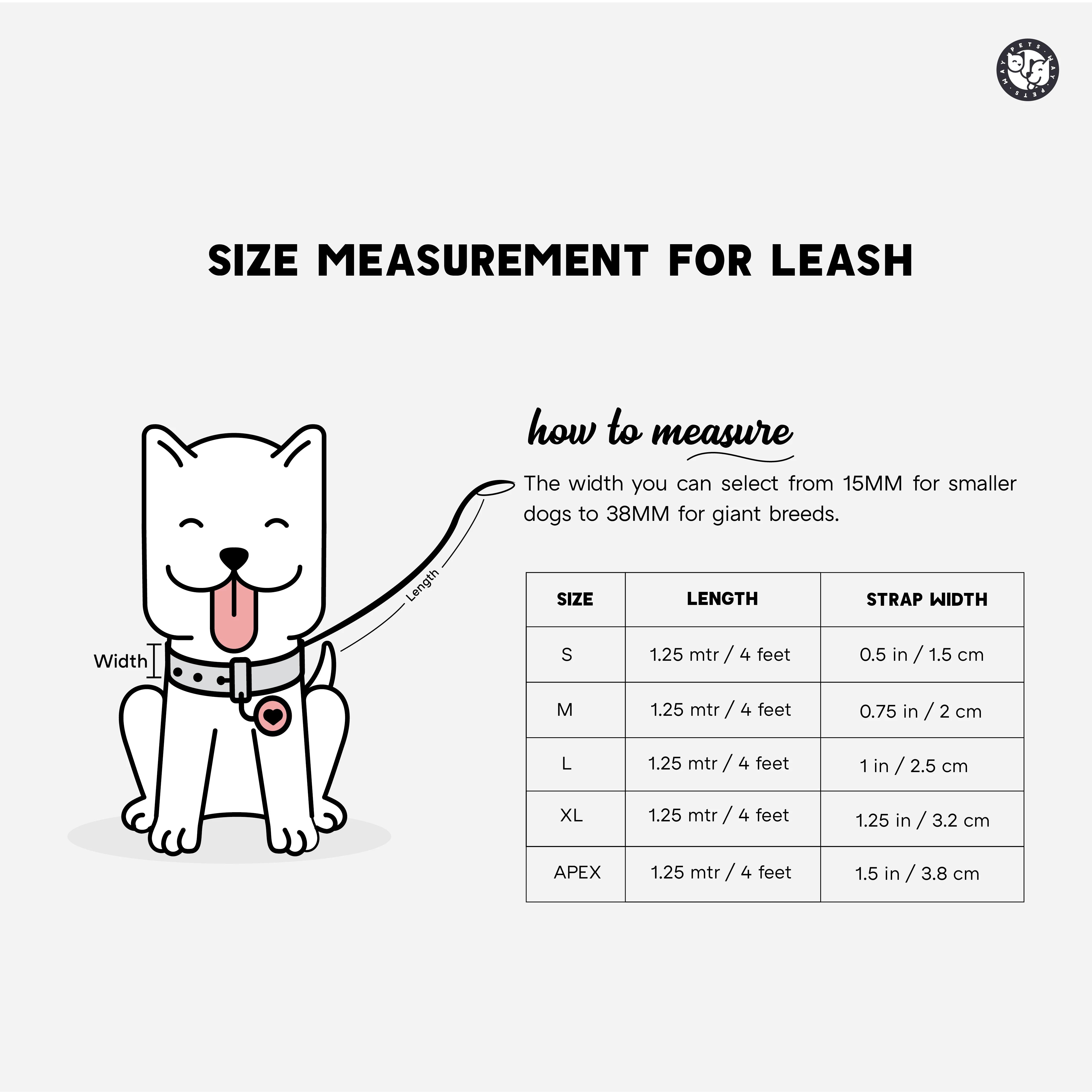 Peach padded  Dog Leash