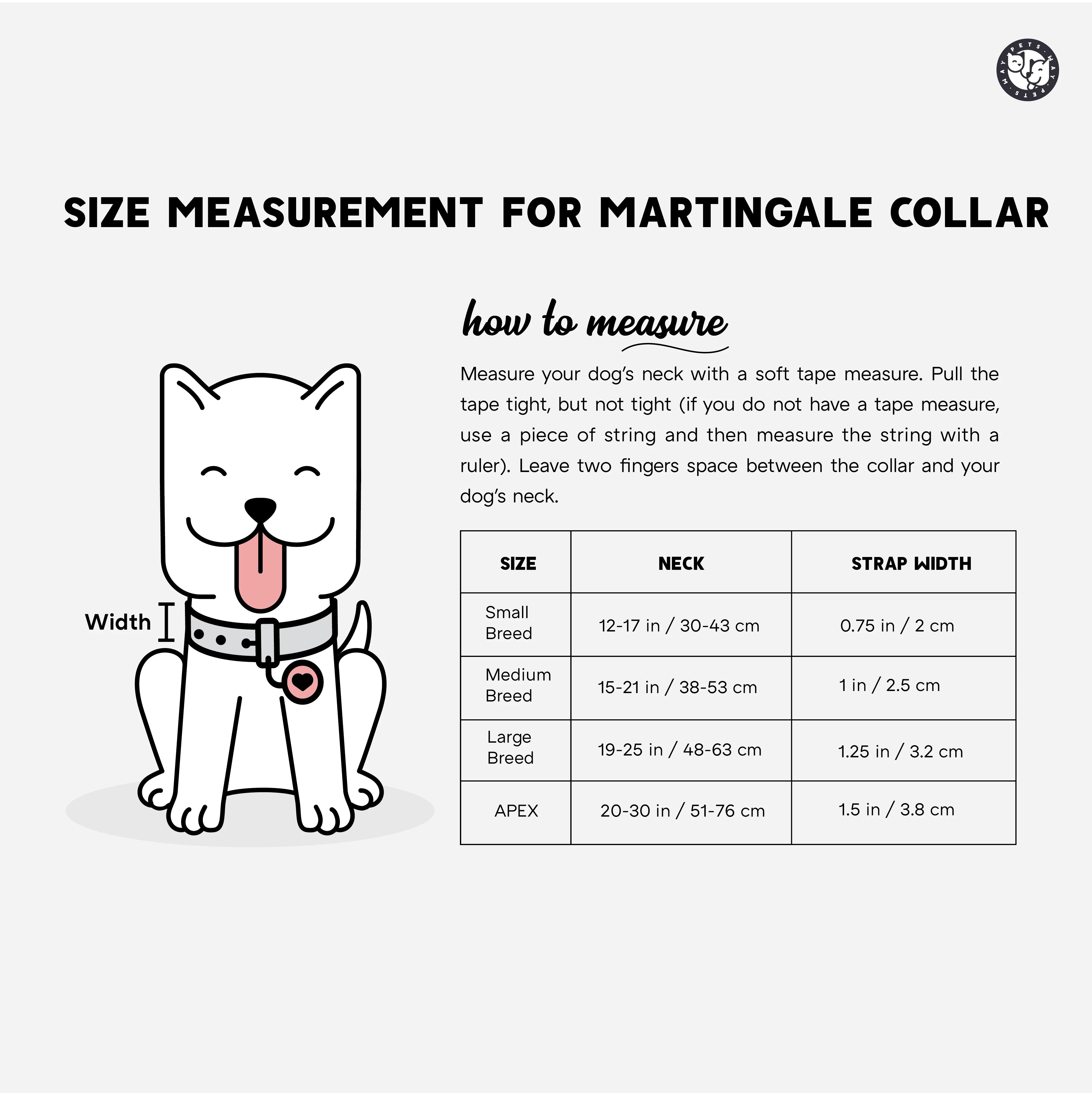 Peach & Sky Martingale Dog Collar
