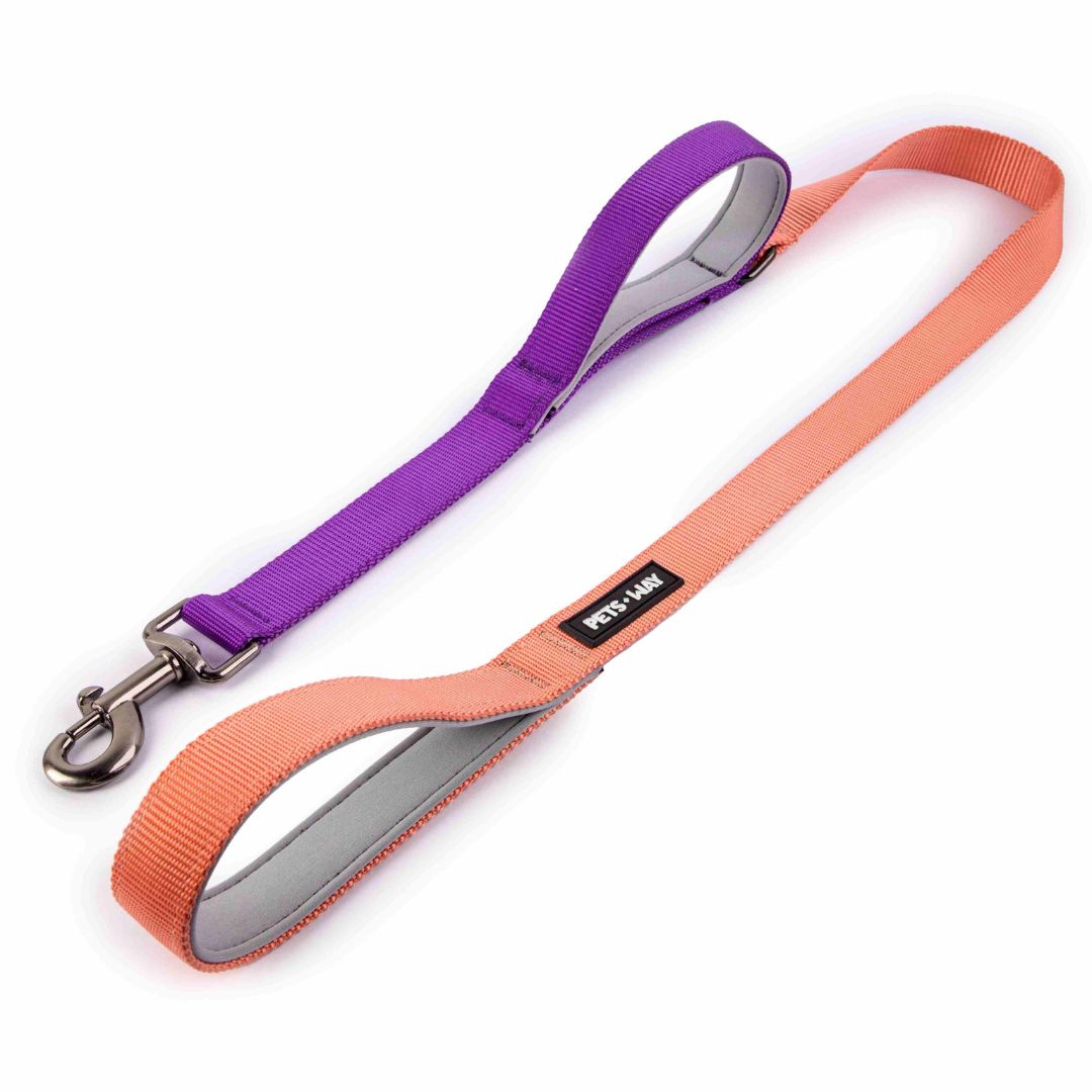 Peach Amethyst Traffic Dual Handle Leash - Main Image