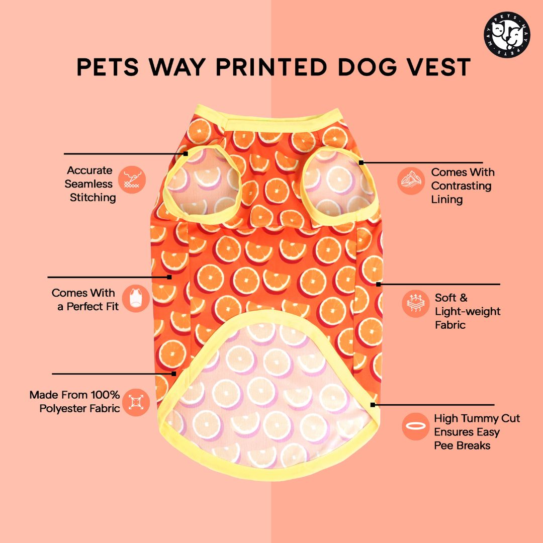 Retro Fun Dog Vest Combo - Pack of 2