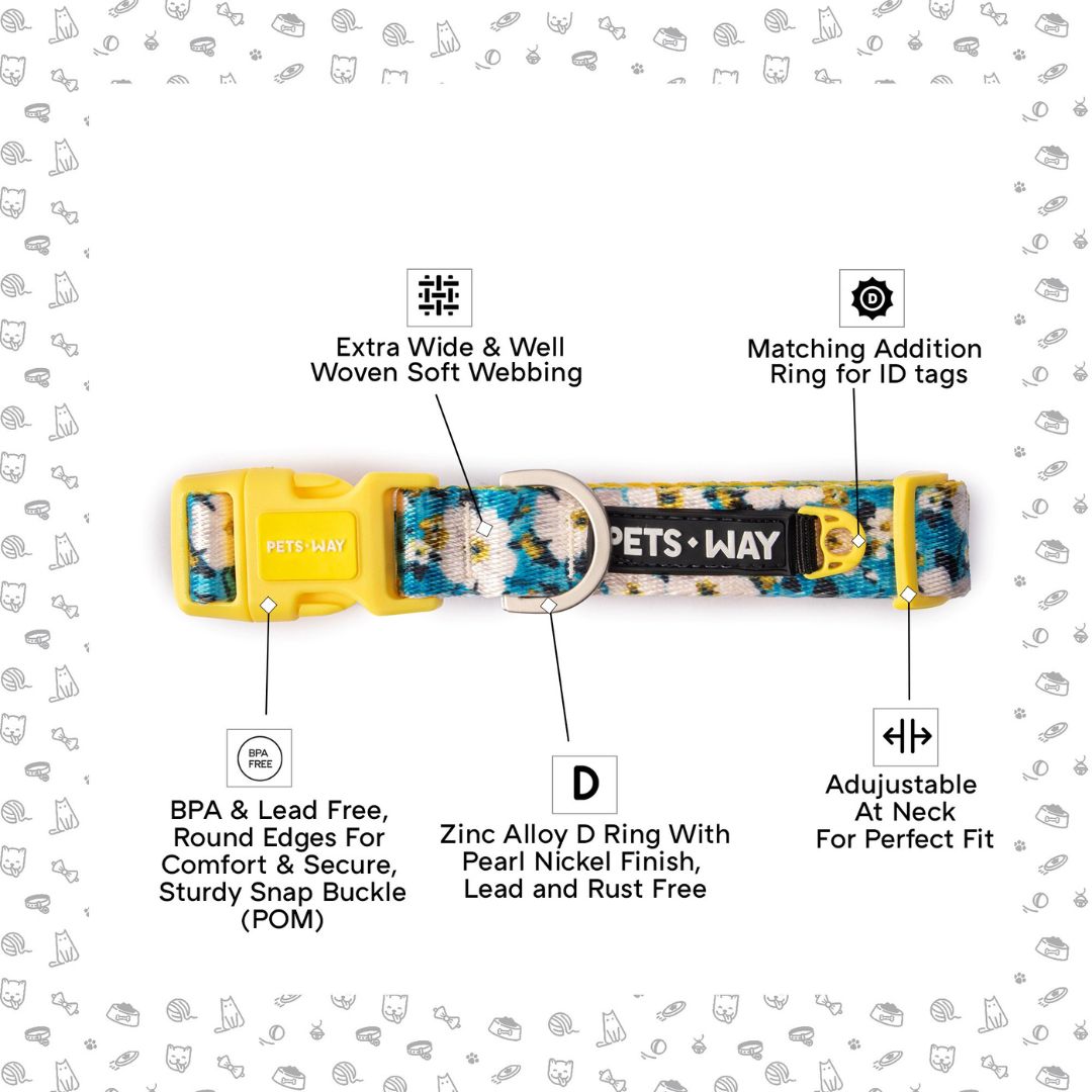 Blossom Dog Collar Leash Set