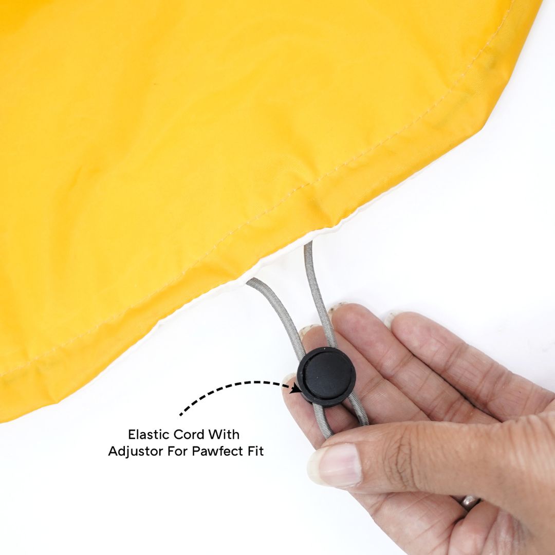 Rainstorm Dog Raincoat-Canary