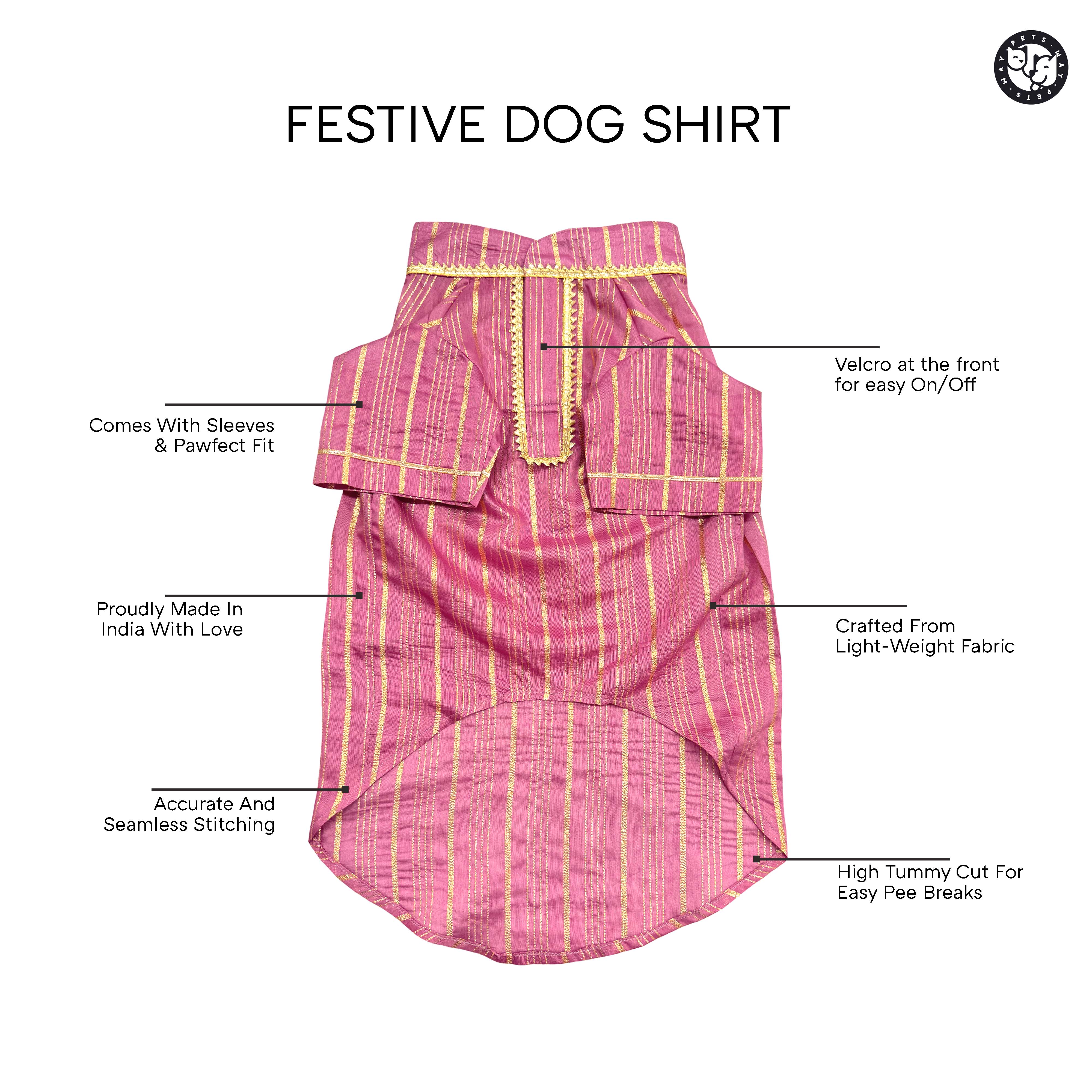 Gulabi Lehar Dog kurta Combo