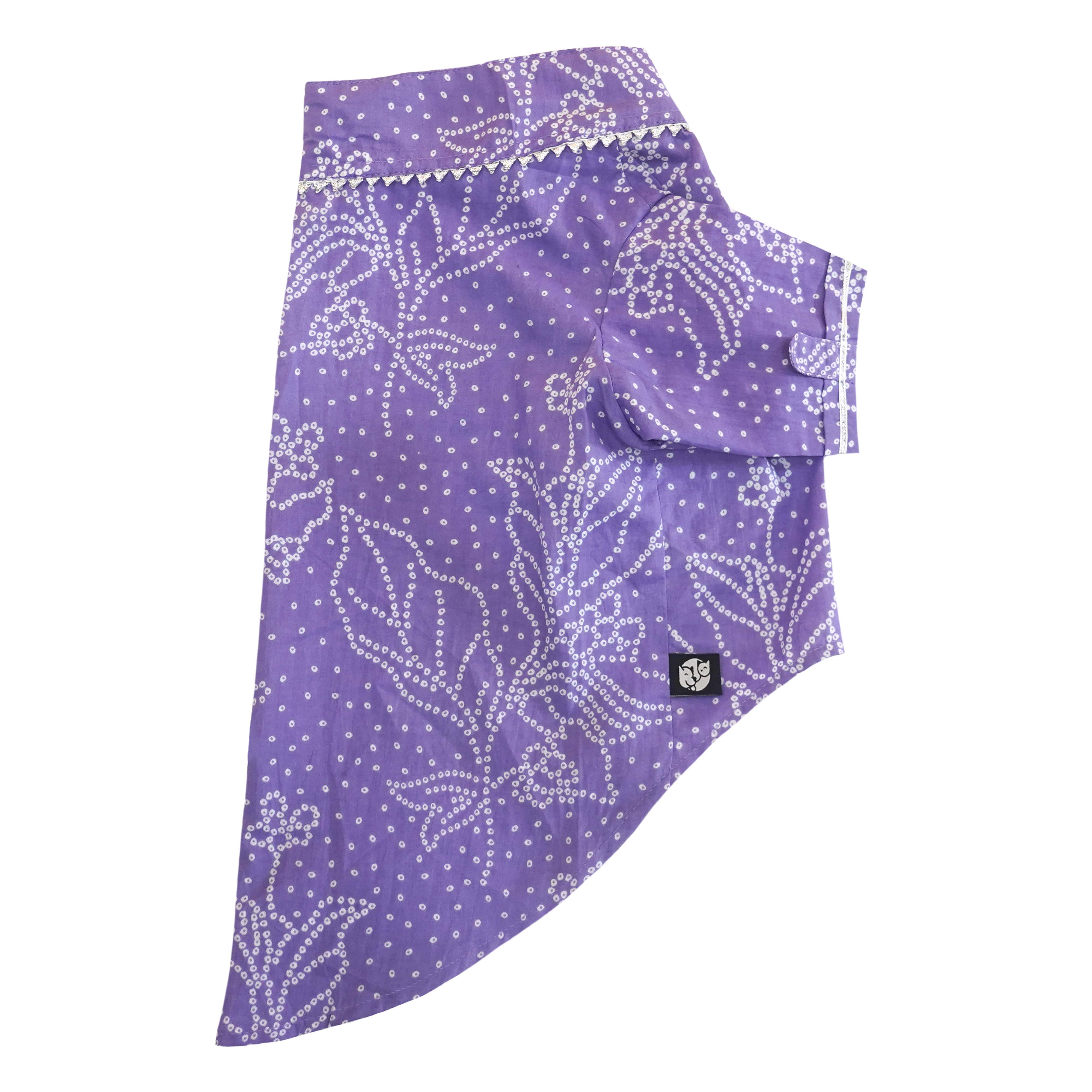 Bandhani - Dust Blue Dog kurta