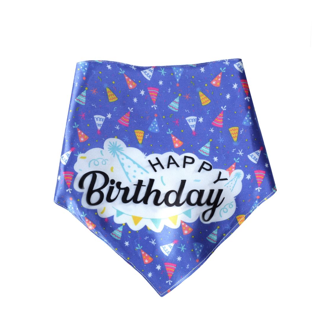 Birthday Dog Bandana - Blue-petsway