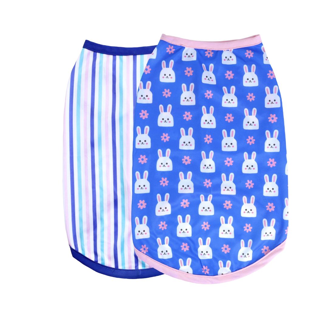 Blue Printed Dog Vest Combo-petsway