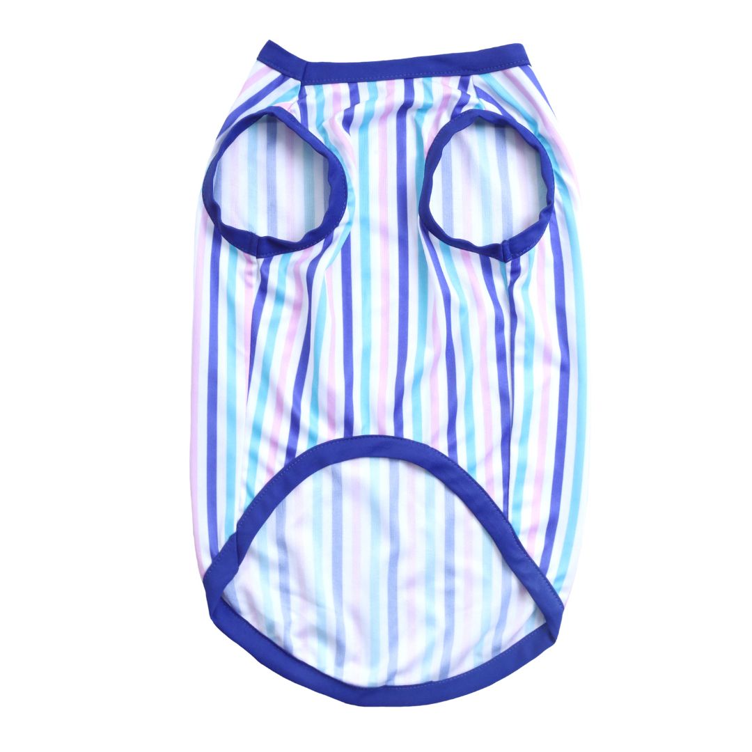 front of tall tales of Blue Printed Dog Vest Combo-petsway