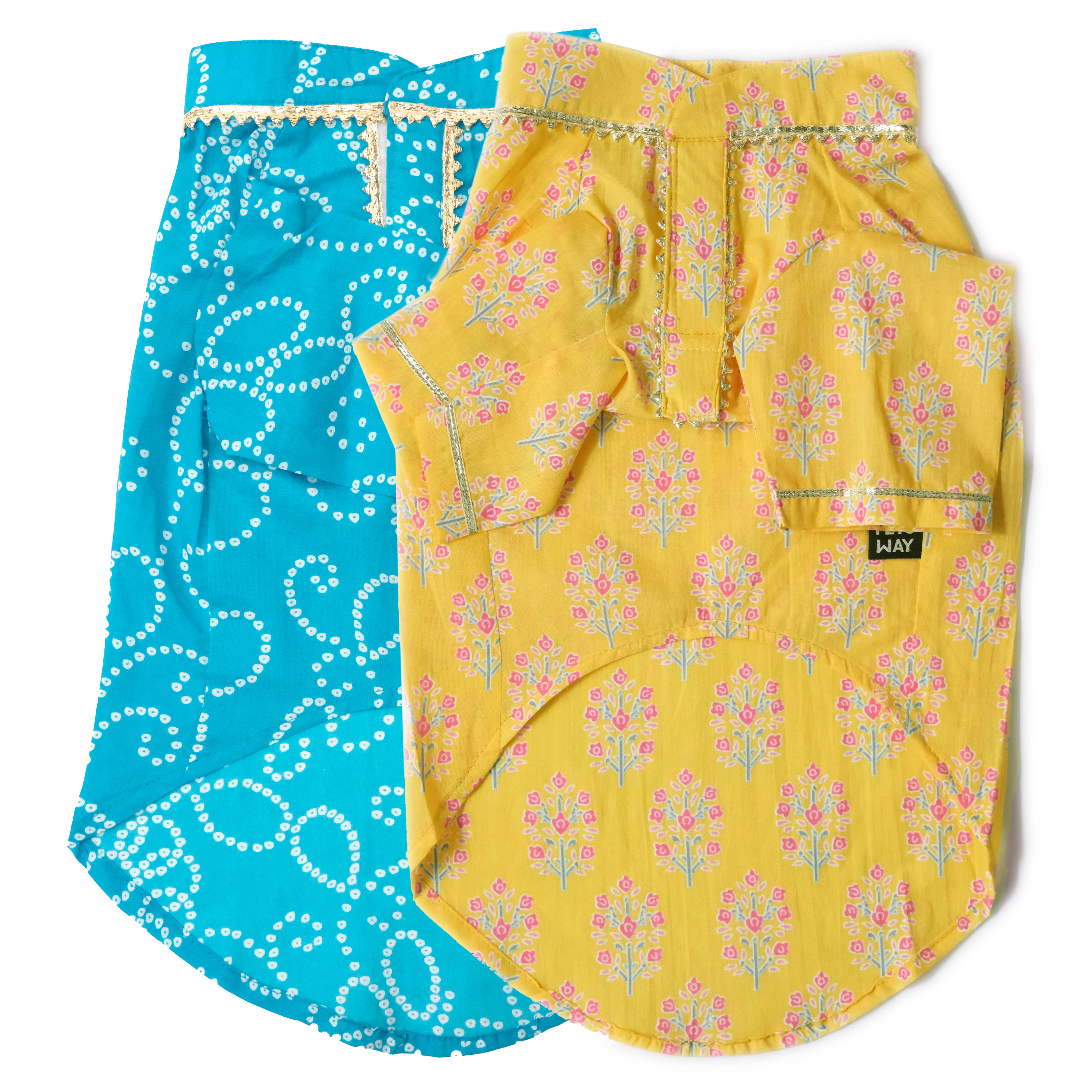 Bandhani Sanganeri- BY Dog Kurta Combo