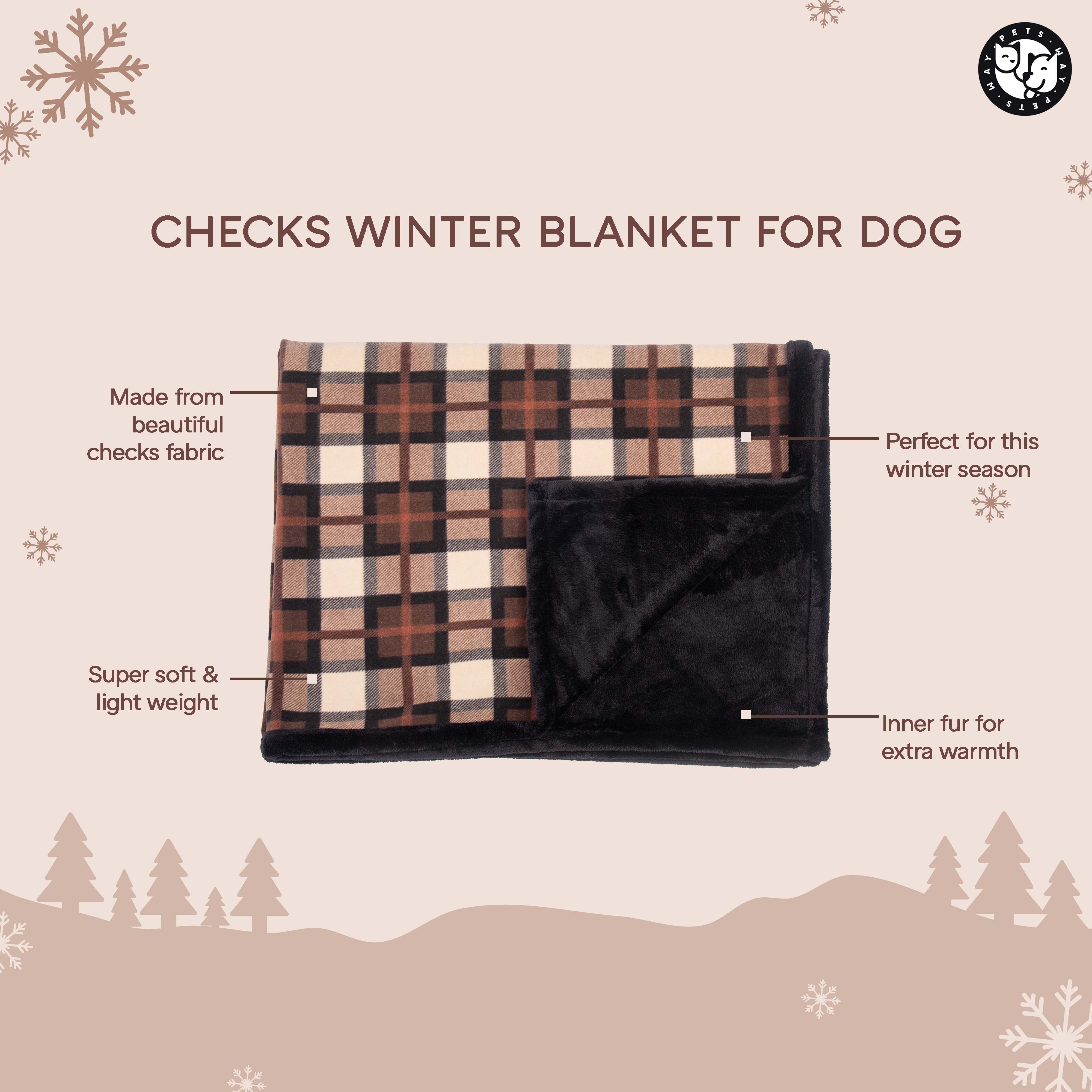 Featured image of Brownie Checks Blanket Petsway
