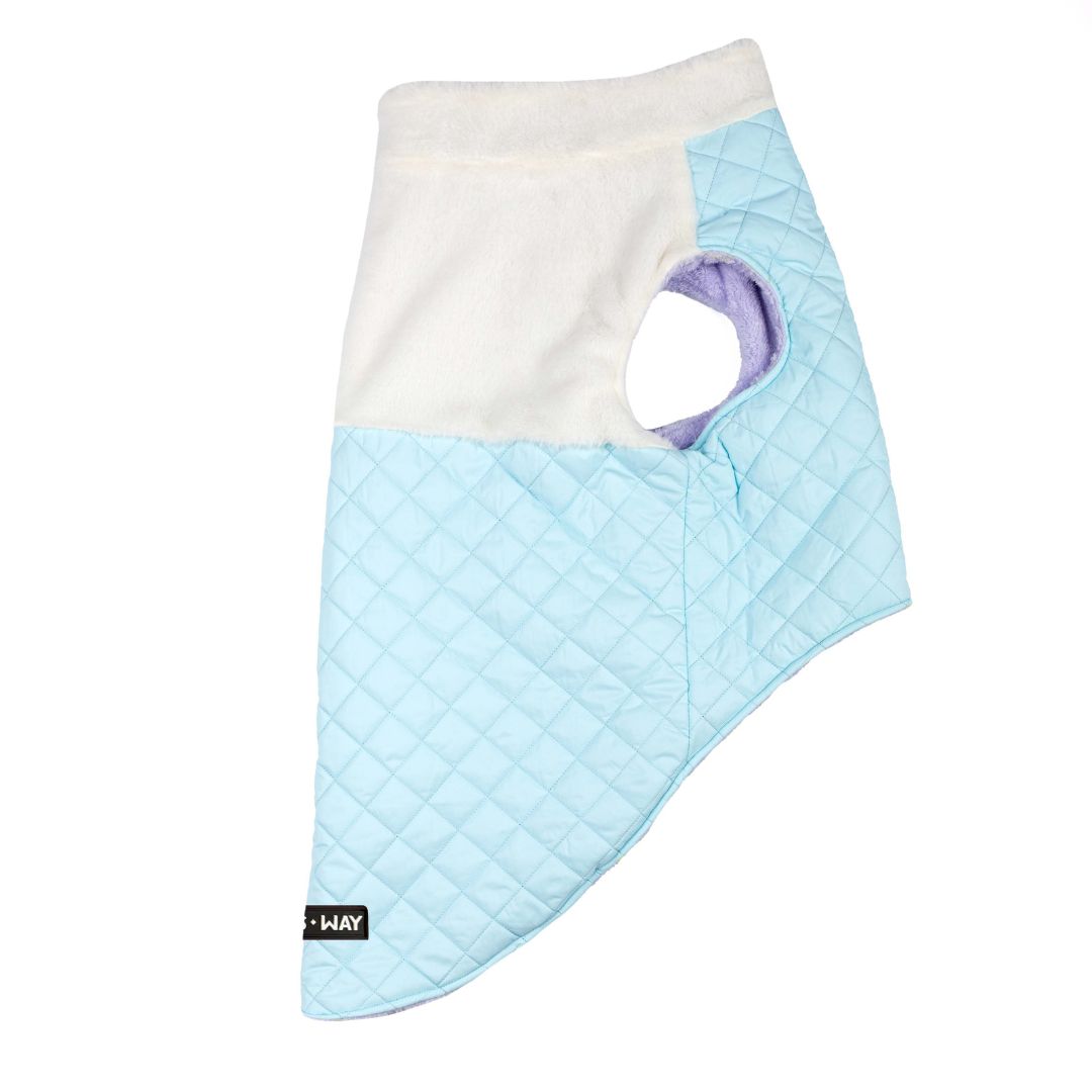 Warm CozyQuilt - Sky Reversible Dog Jacket Petsway