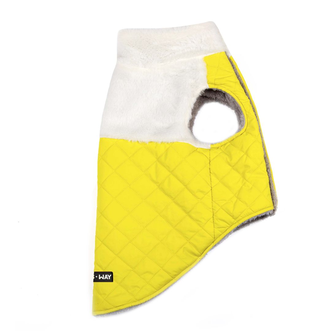 Side image of CozyQuilt - Yellow Reversible Dog Jacket Petsway