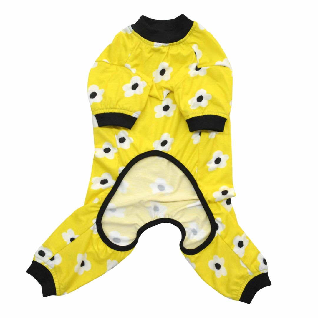 front of Daisy Printed Dog Jumpsuit-petsway