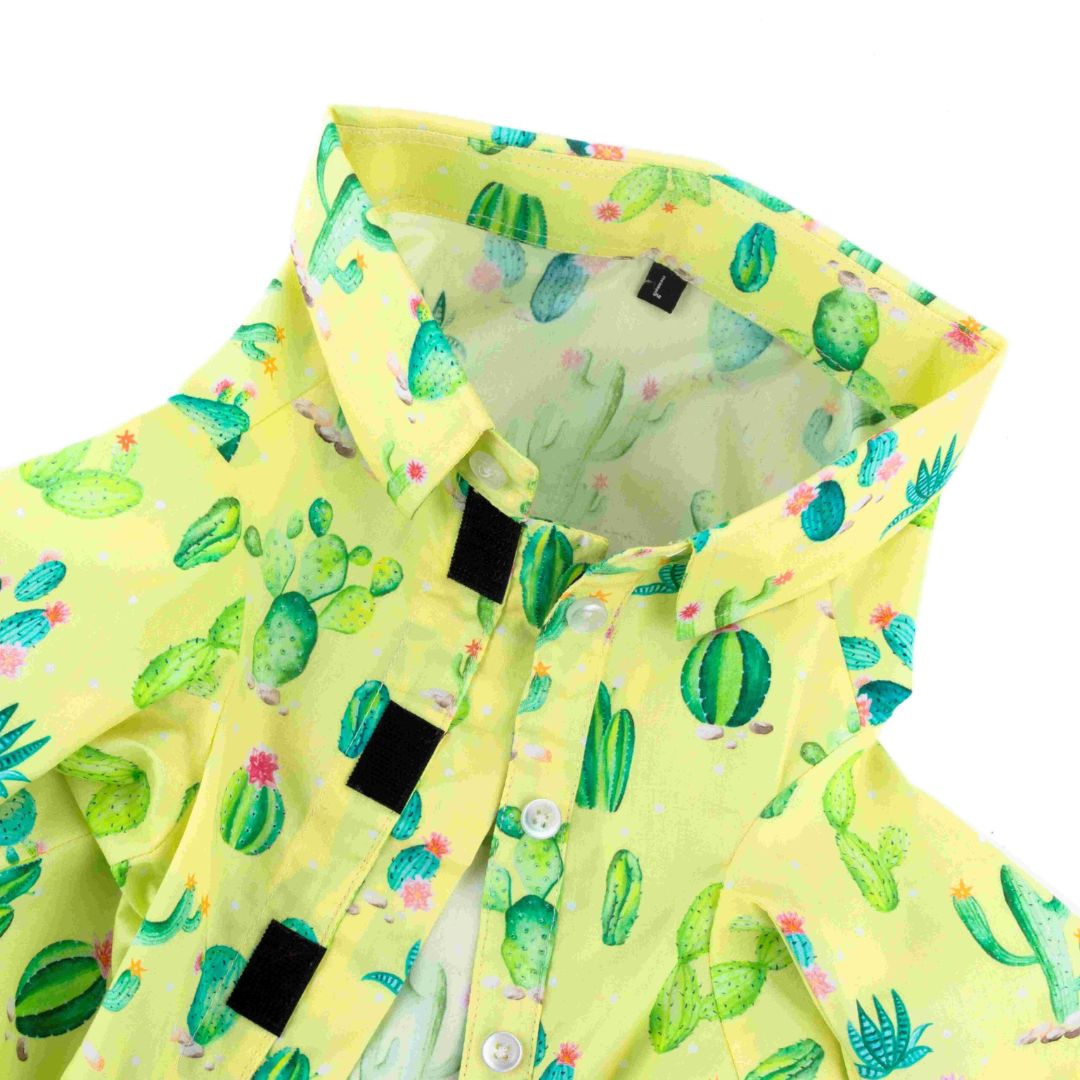 coller of Desert-Lime Dog Shirt