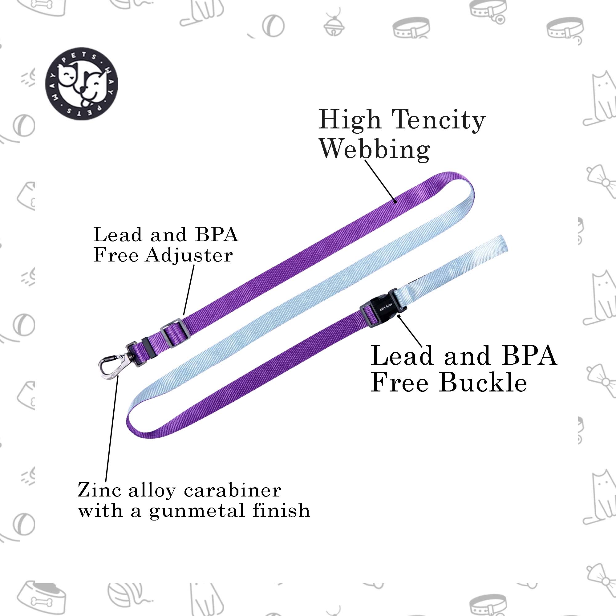 EMERALD & PEACH MULTIPURPOSE FLEX LEASH