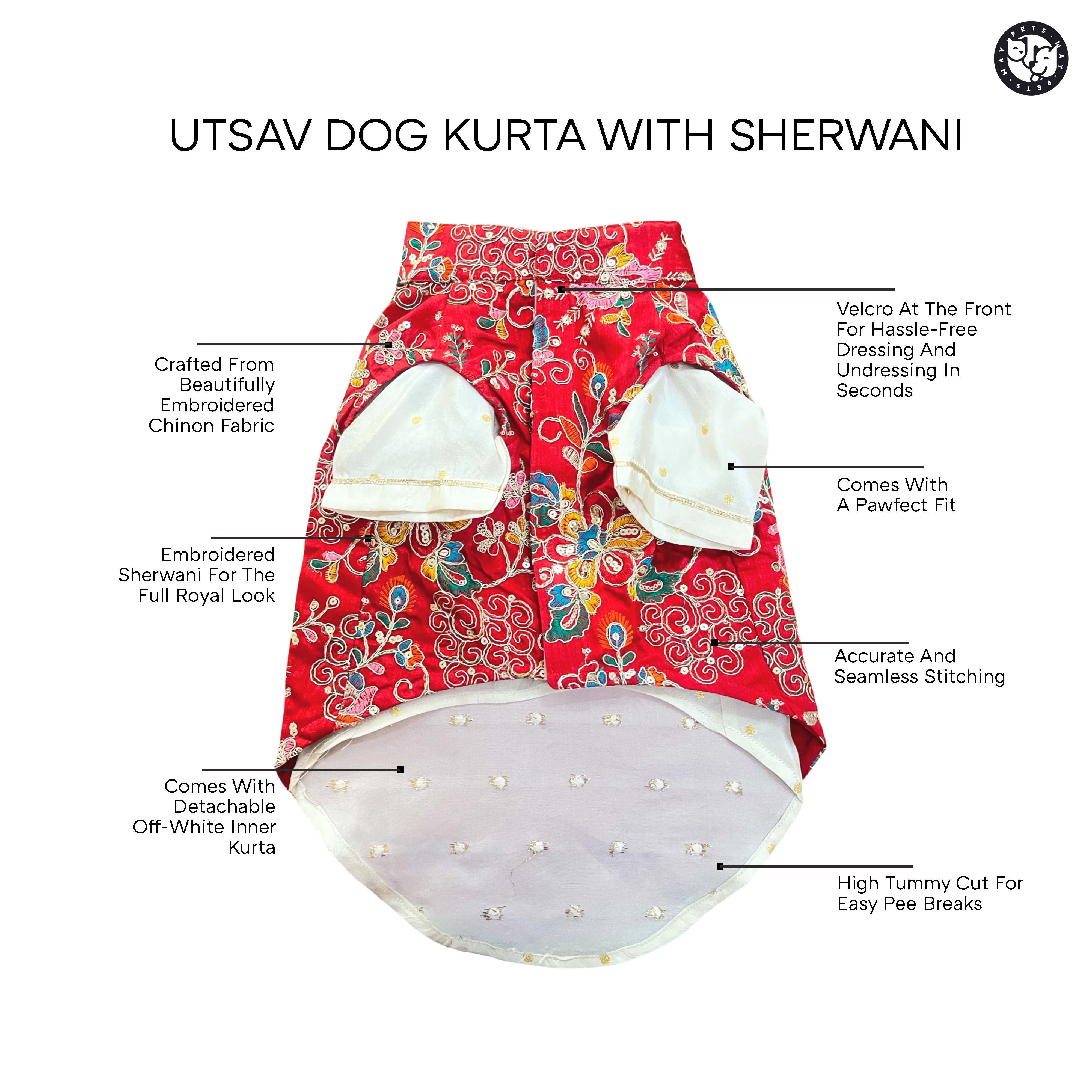 Utsav - Red Dog Kurta
