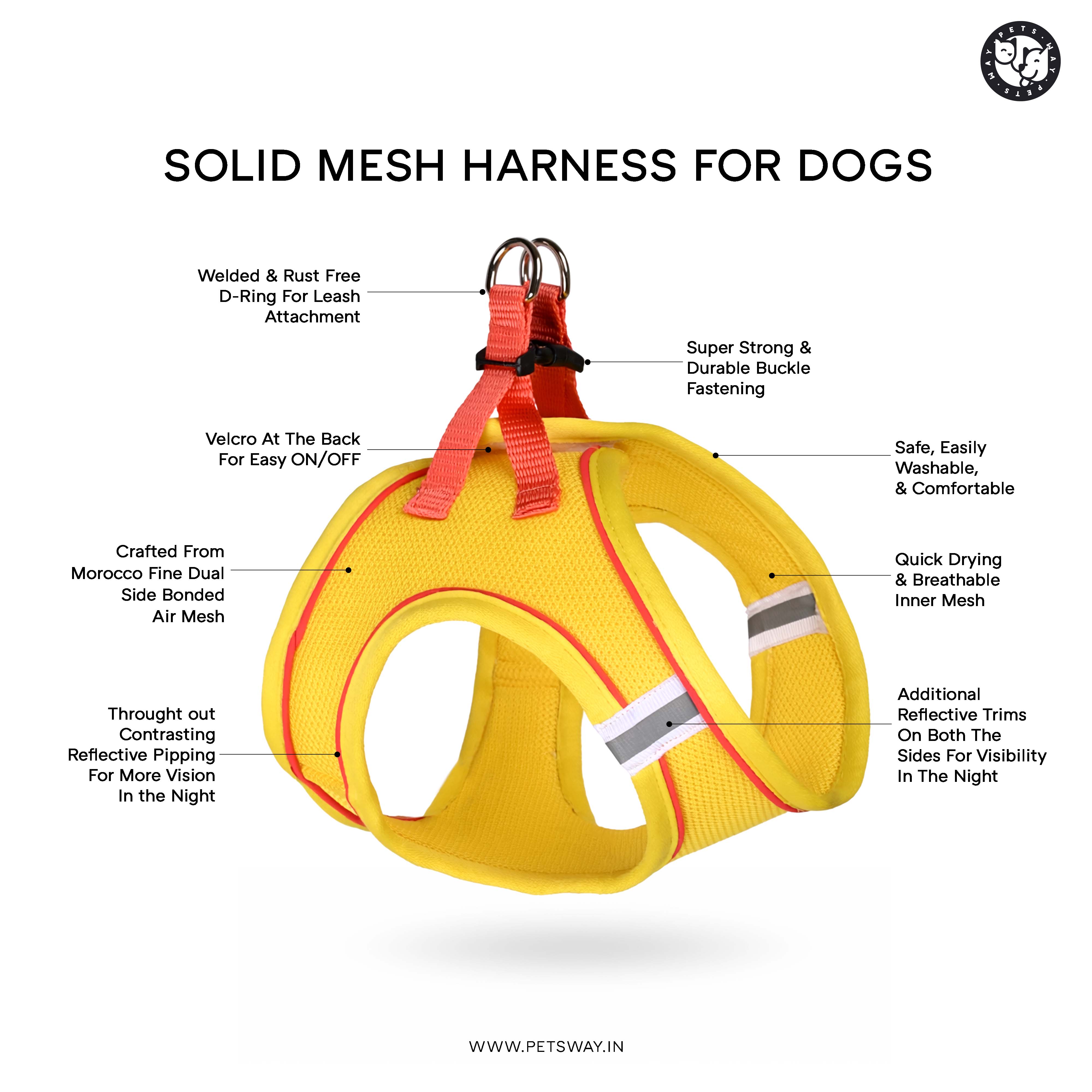 Neon Full Body Comfort Harness (Small Breed)
