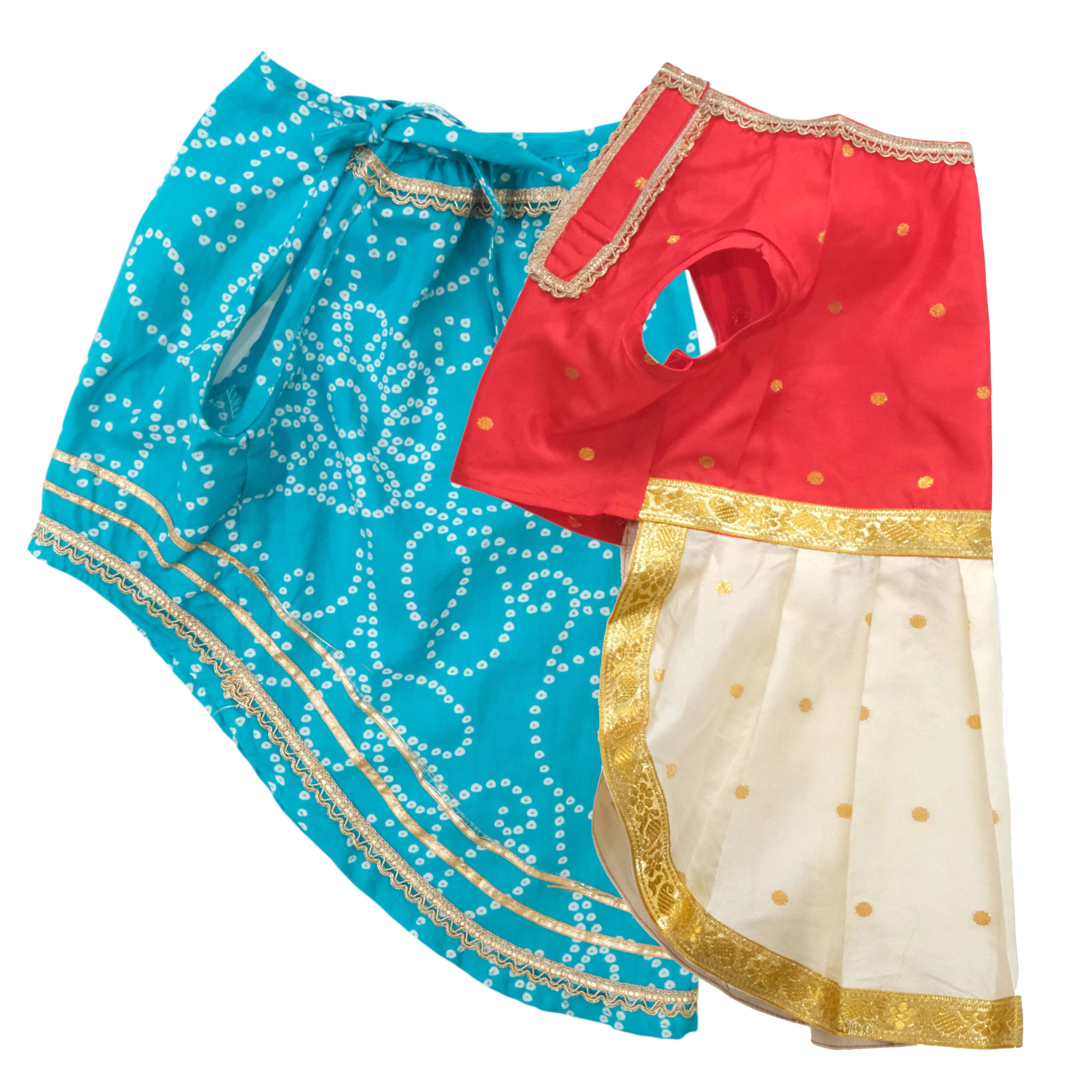 Bandhani Pattu BR Dress Combo