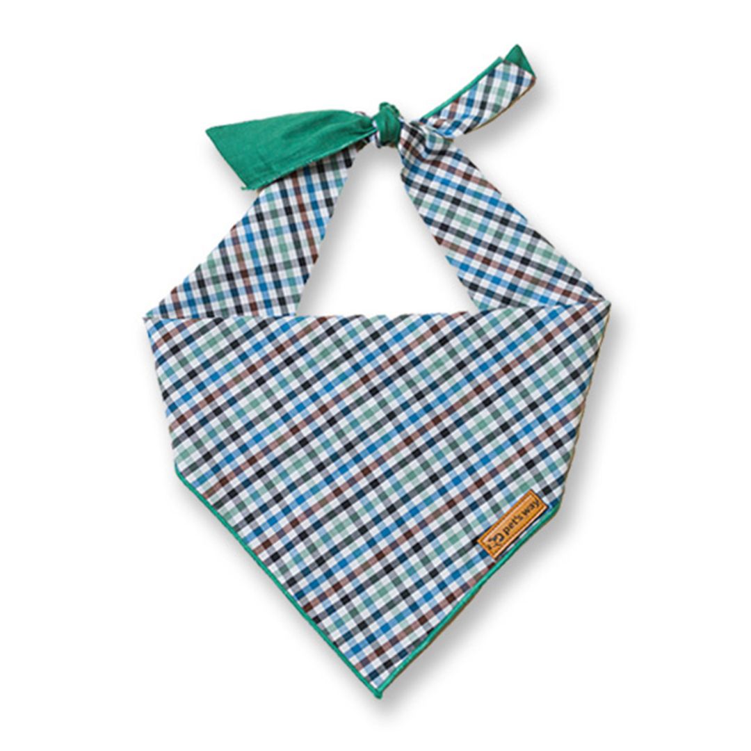 Forest Gingham Bandana-petsway