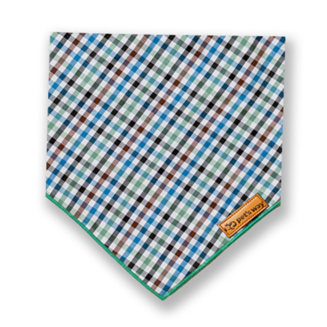 front of Forest Gingham Bandana-petsway