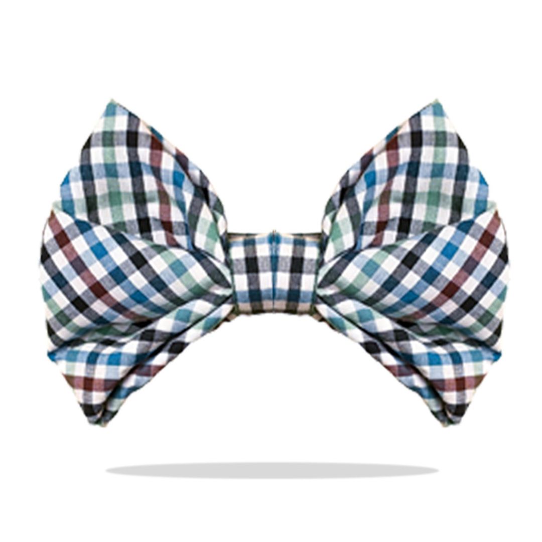 Forest Gingham Bow Tie-ptsway