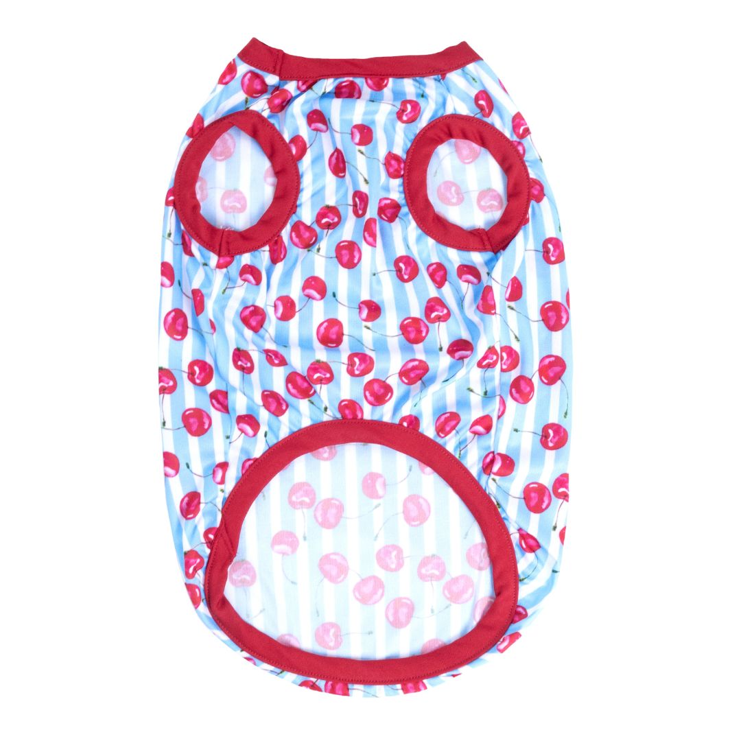 Cherry Land front side of Fruity Dog Vest Combo-petsway