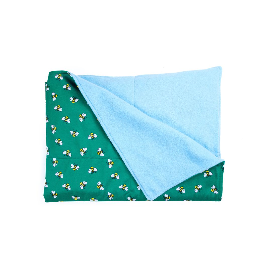 Blue Fleece Fur Honey Bee Blanket Petsway