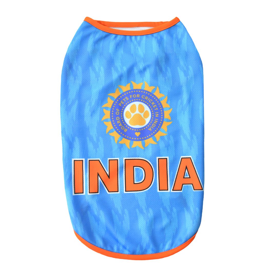India Cricket Dog Jersey-petsway