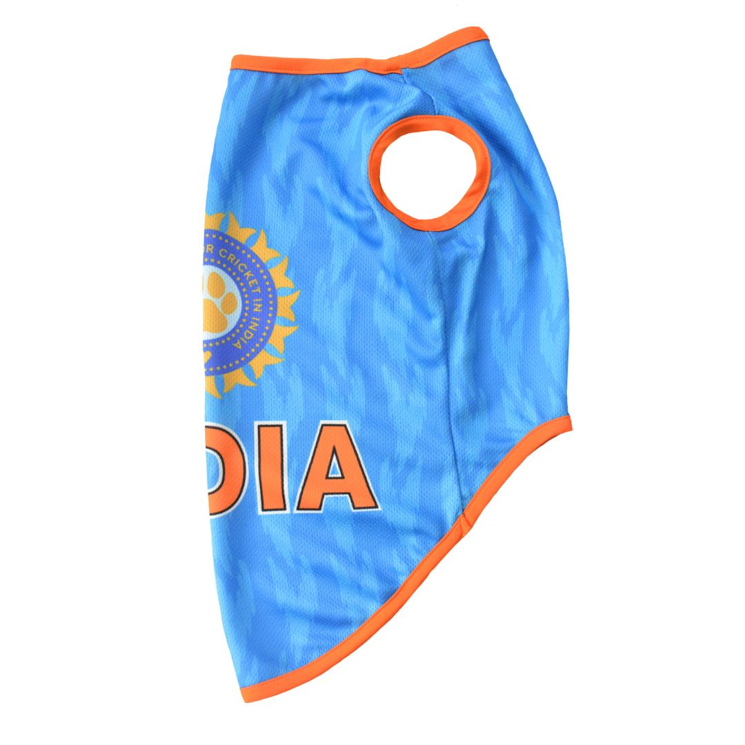 side of  India Cricket Dog Jersey-petsway