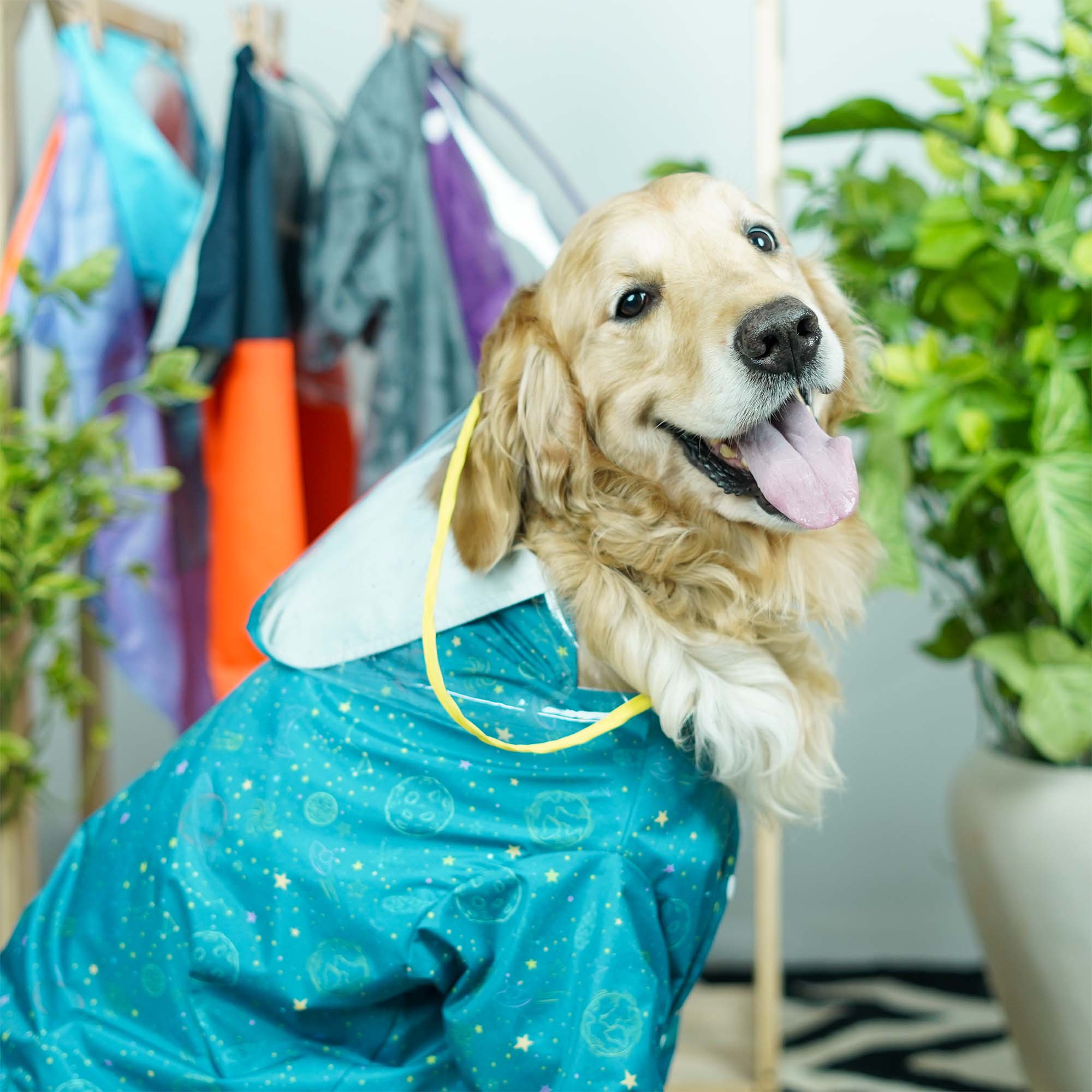 Furcast Spaceship Dog Raincoat