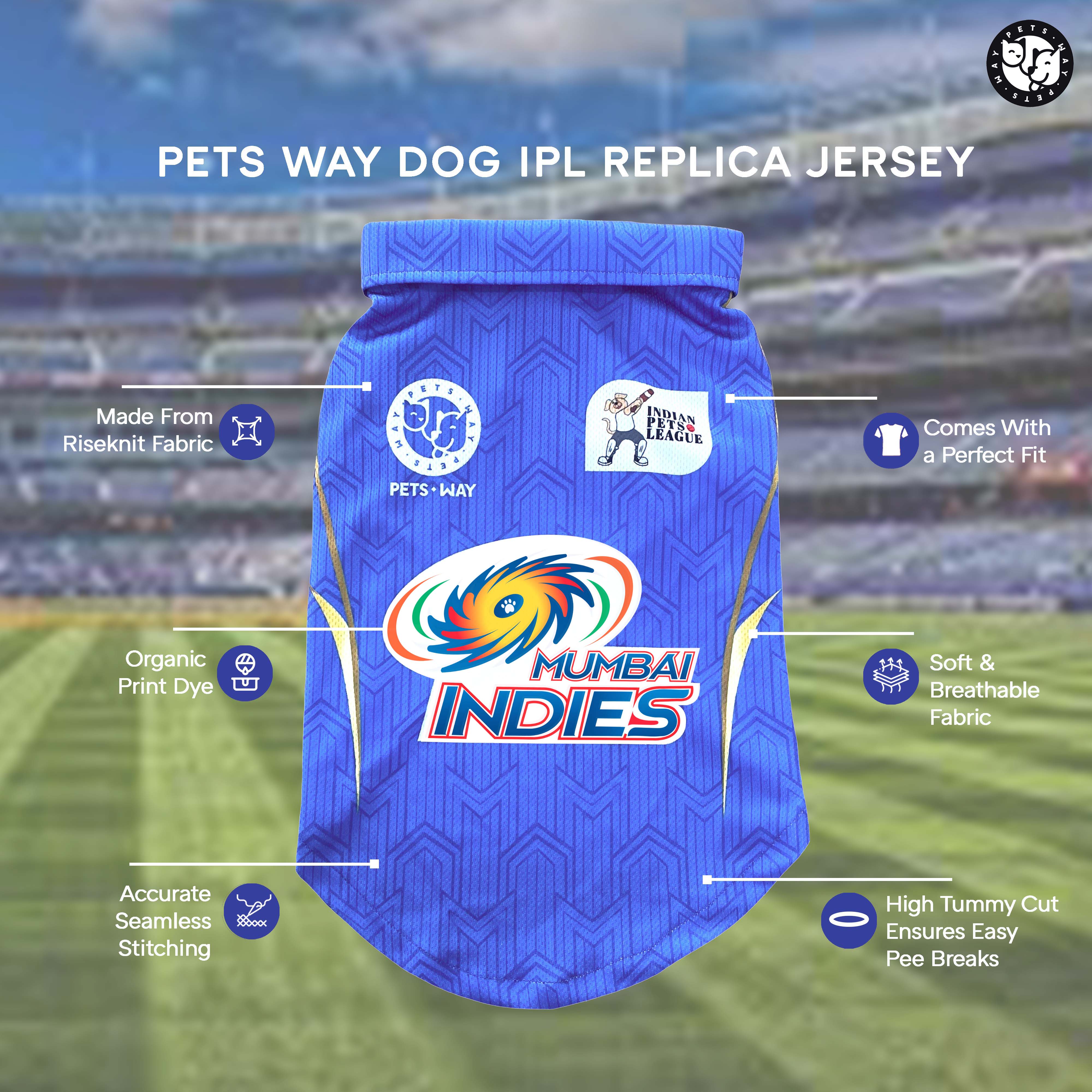 Mumbai Indies - MI IPL Dog Jersey