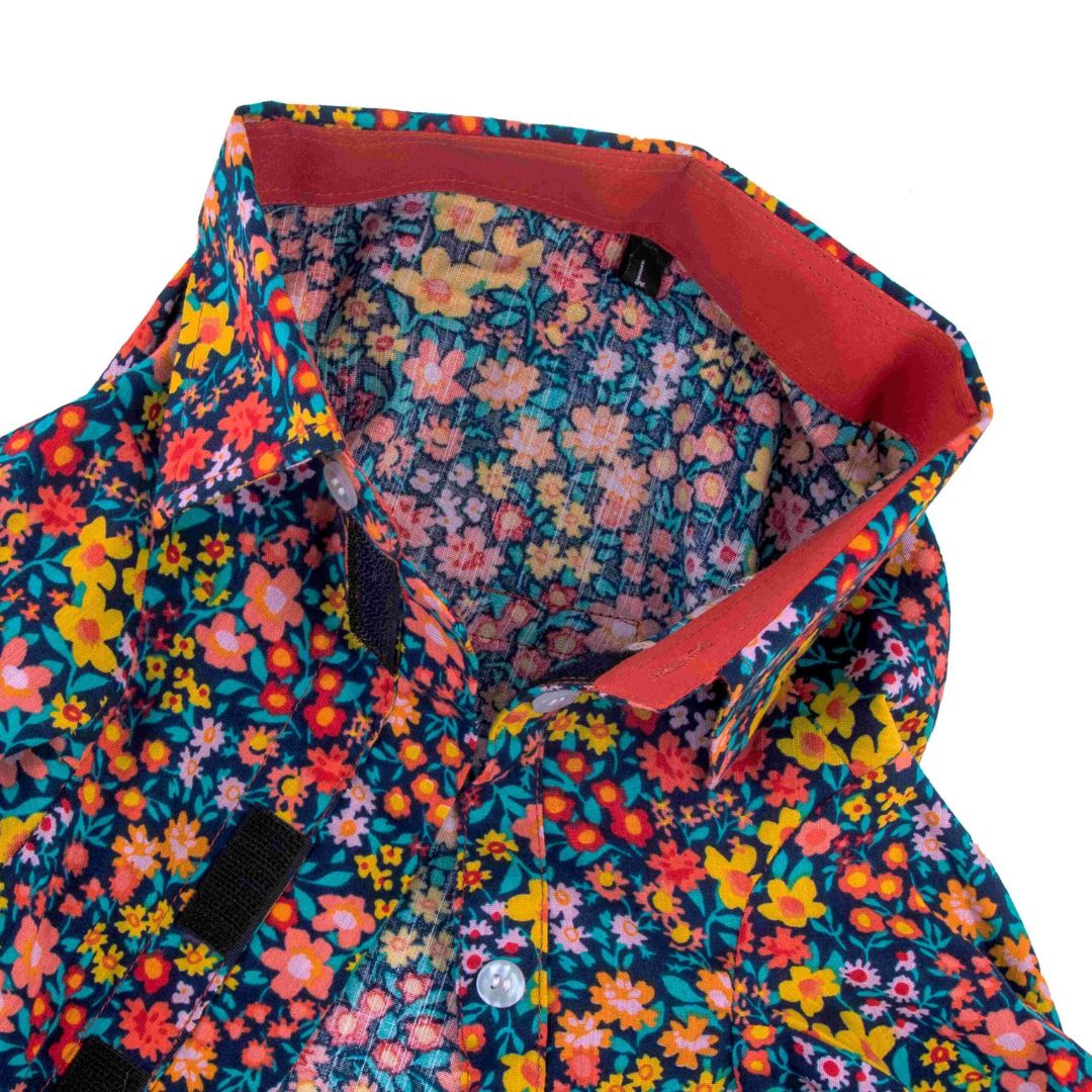 collar of Night Bloom Dog Shirt-petsway