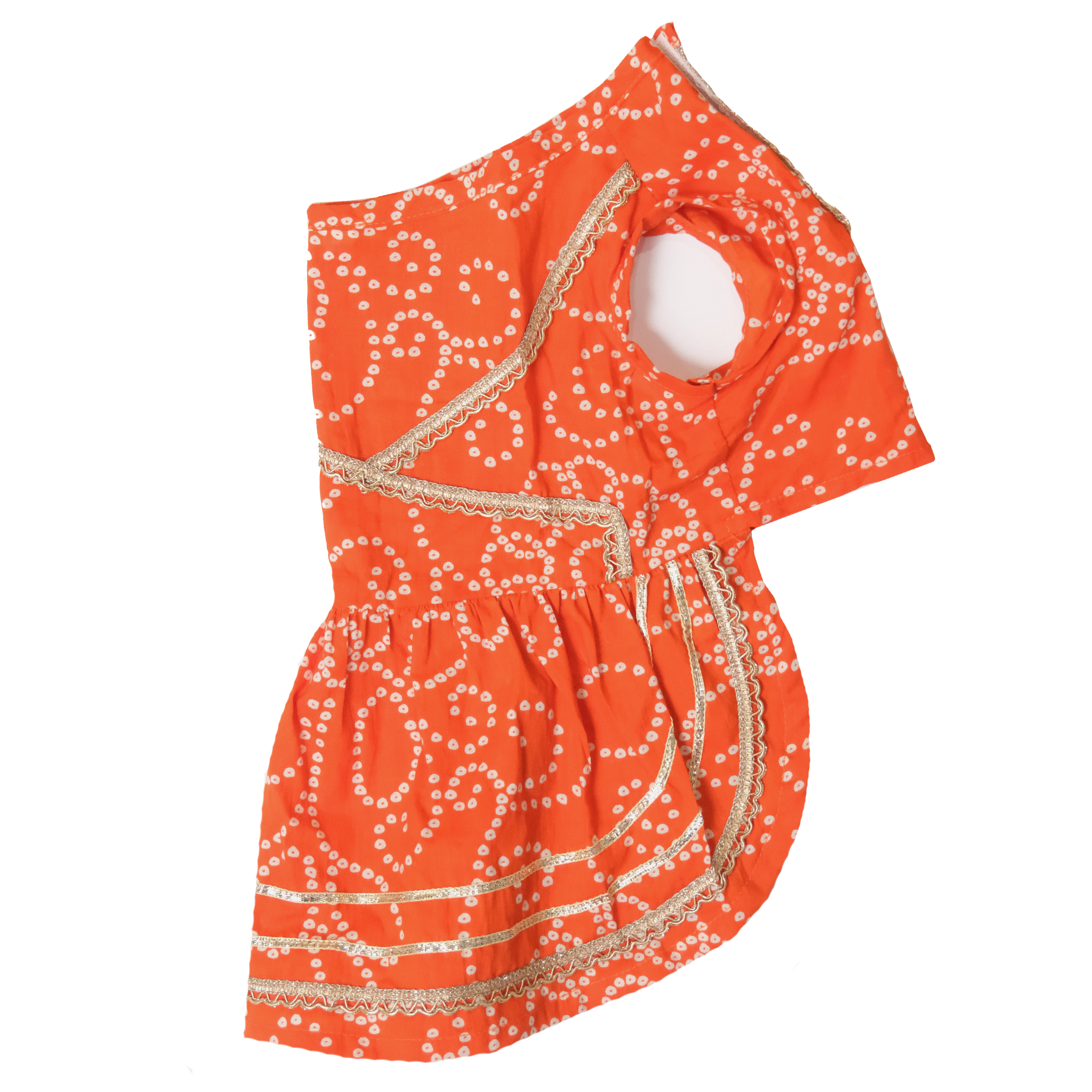 Saanjh Bandhani Cotton Dress