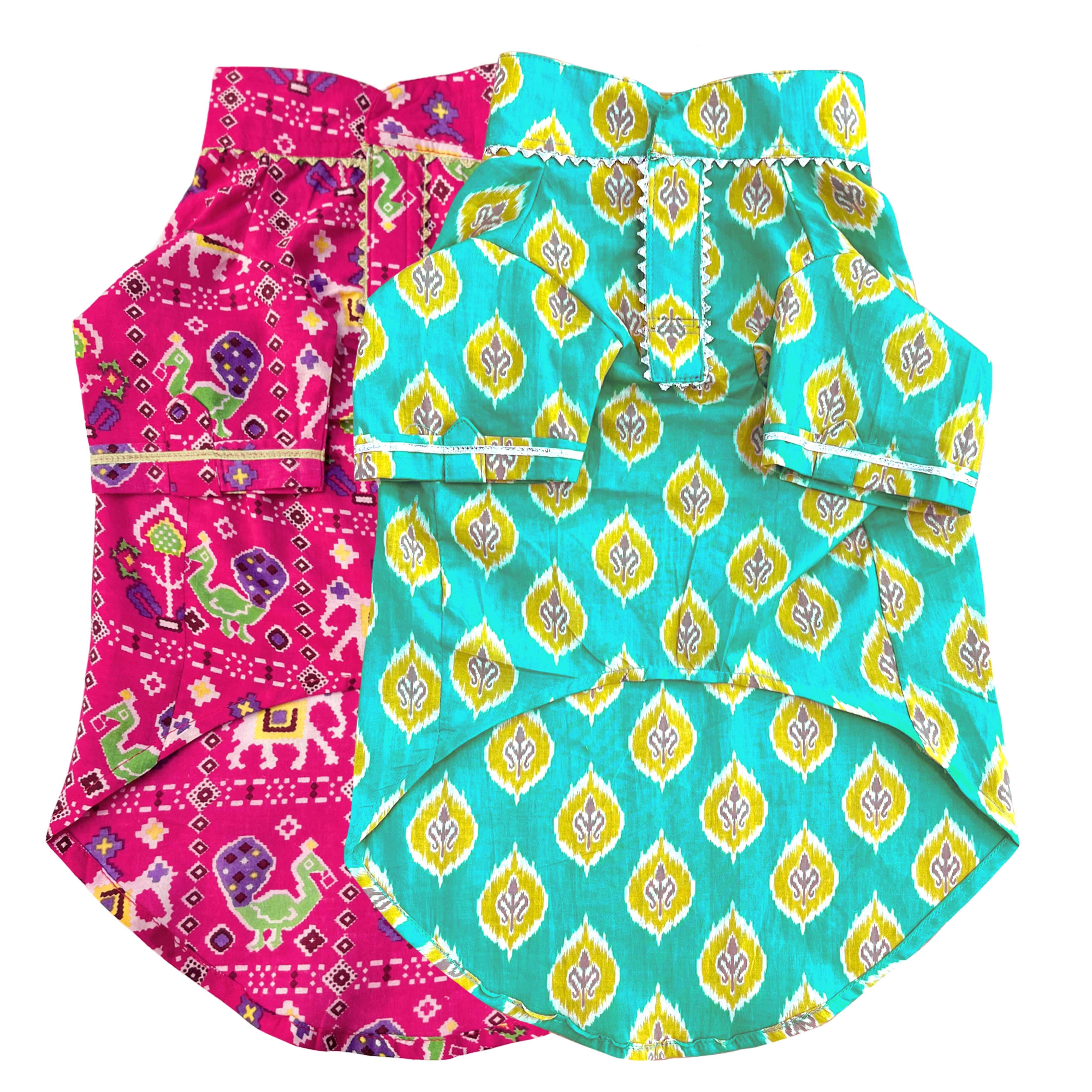 Patola Ikat - Dog Kurta Combo