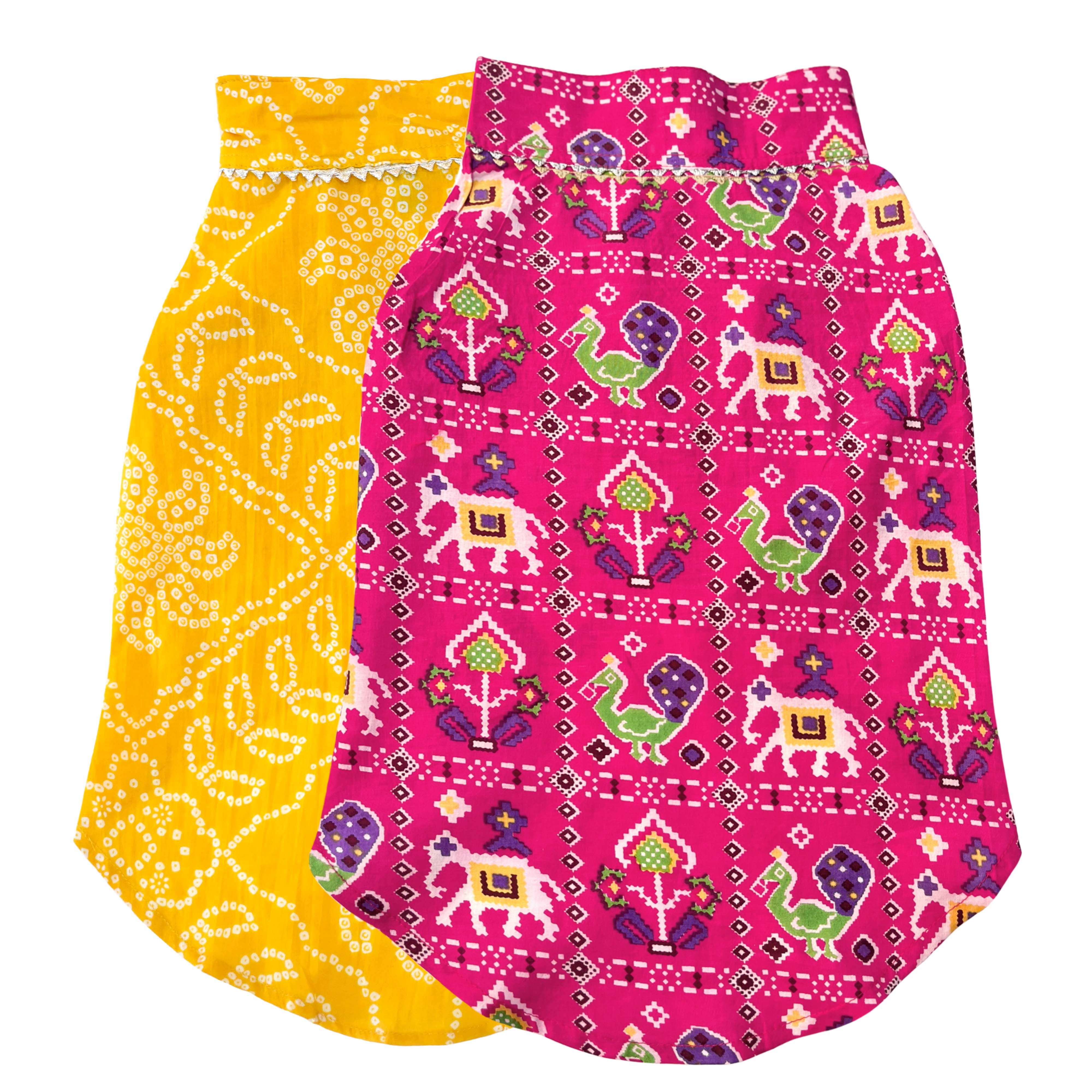 Patola Bandhani - Dog Kurta Combo