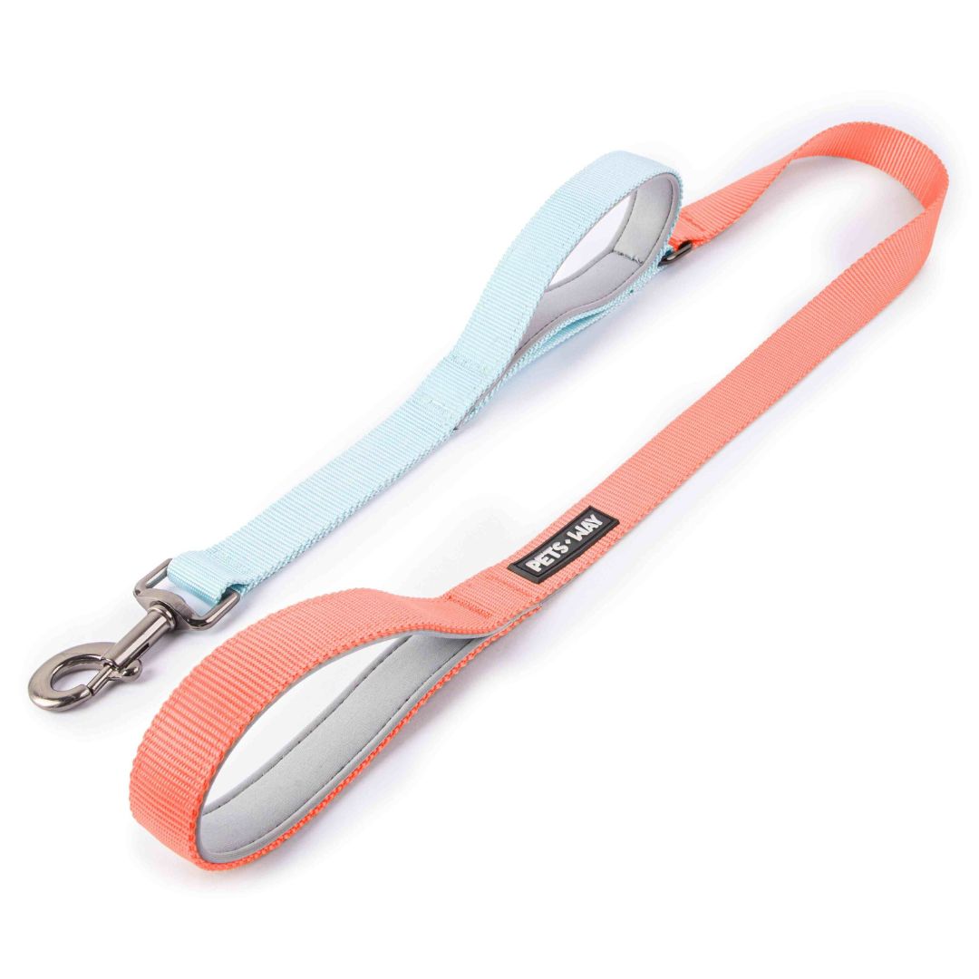 Peach Sky Traffic Dual Handle Leash