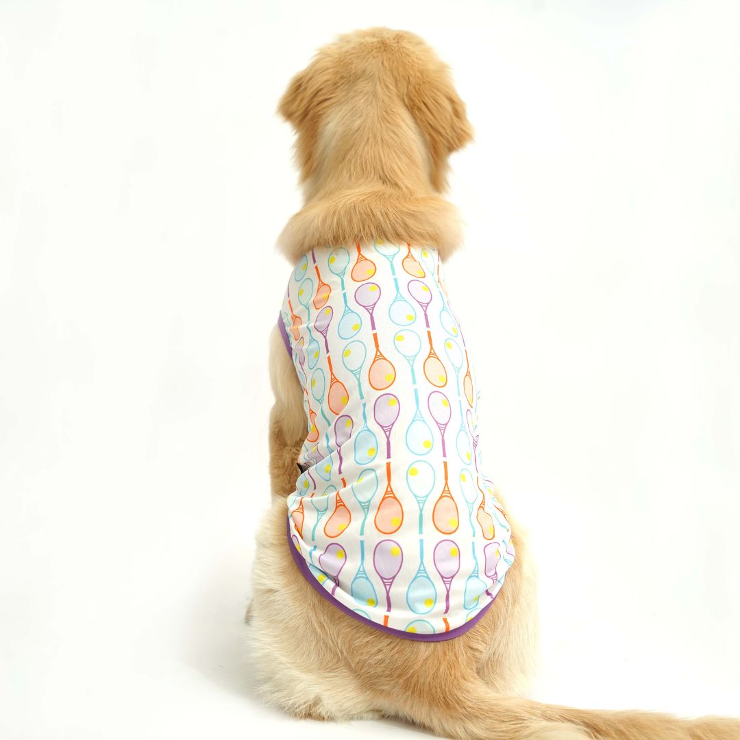 dog wear back side of Play Time Printed Dog Vest-petsway