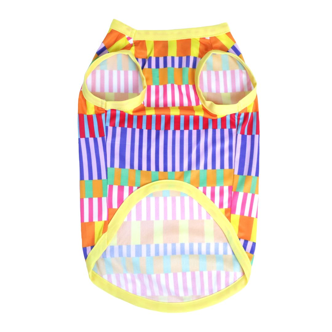 front side of Retro-Printed Dog Vest-petsway