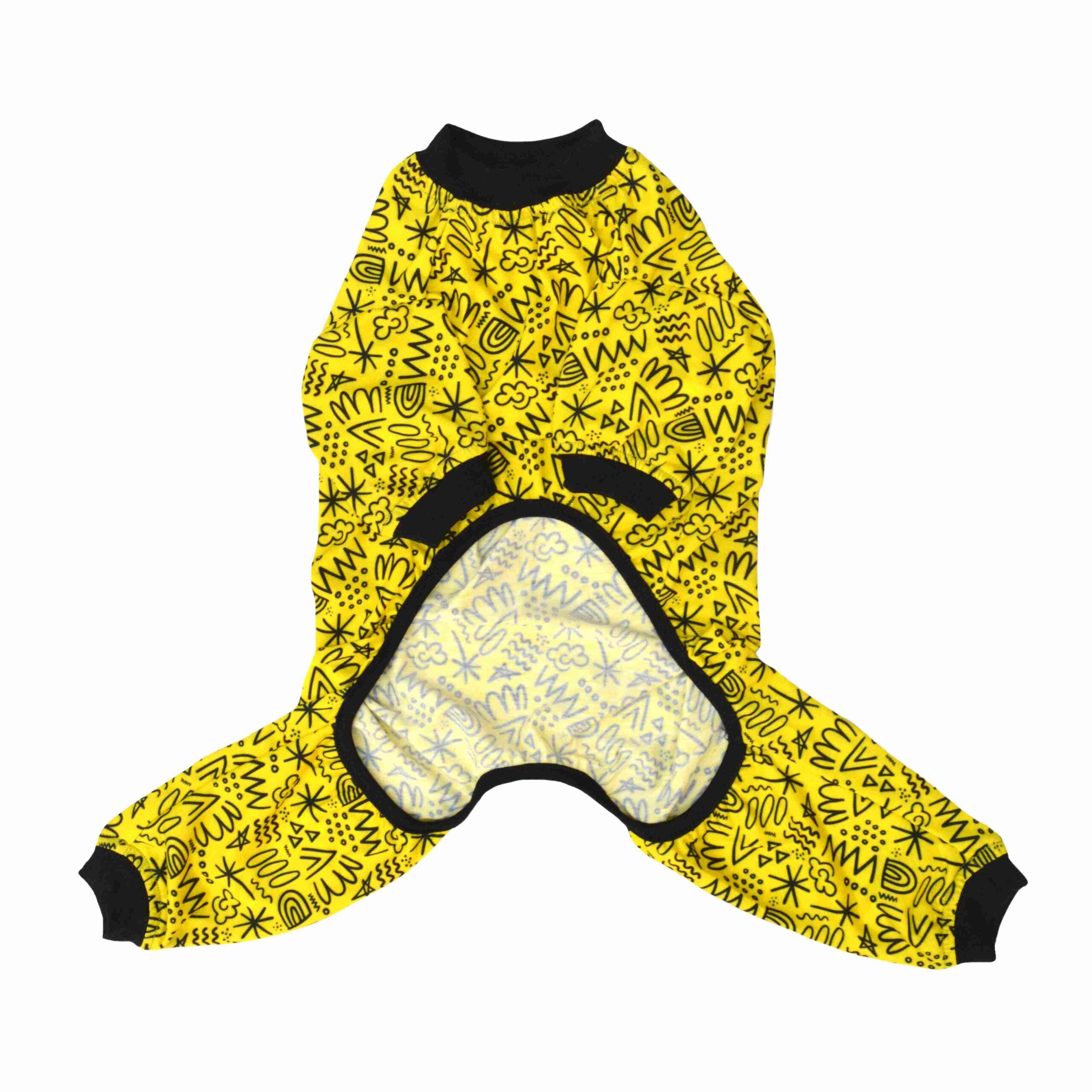 Scribble Printed Dog Jumpsuit