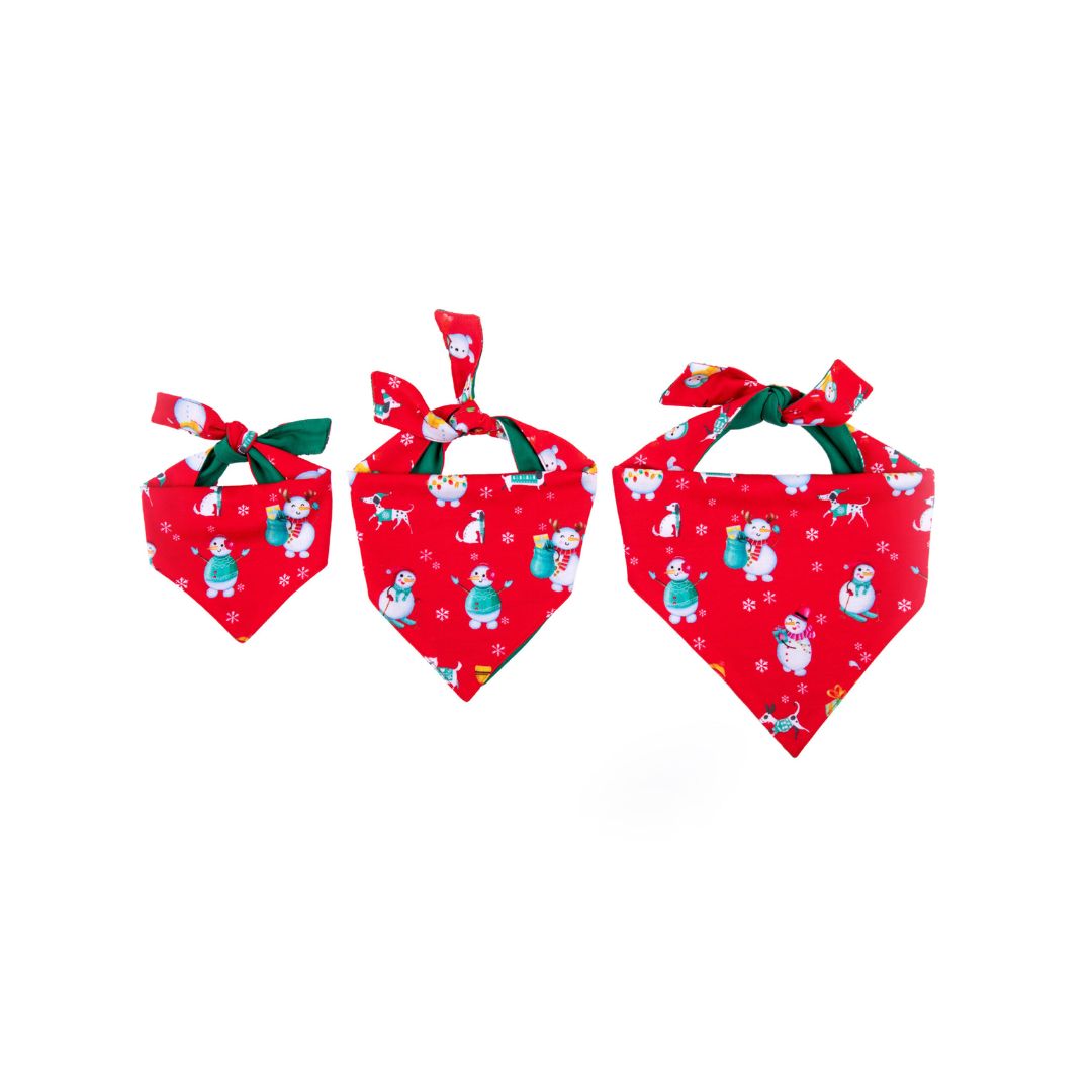 sizes of Santa Party Bandana Fun-petsway