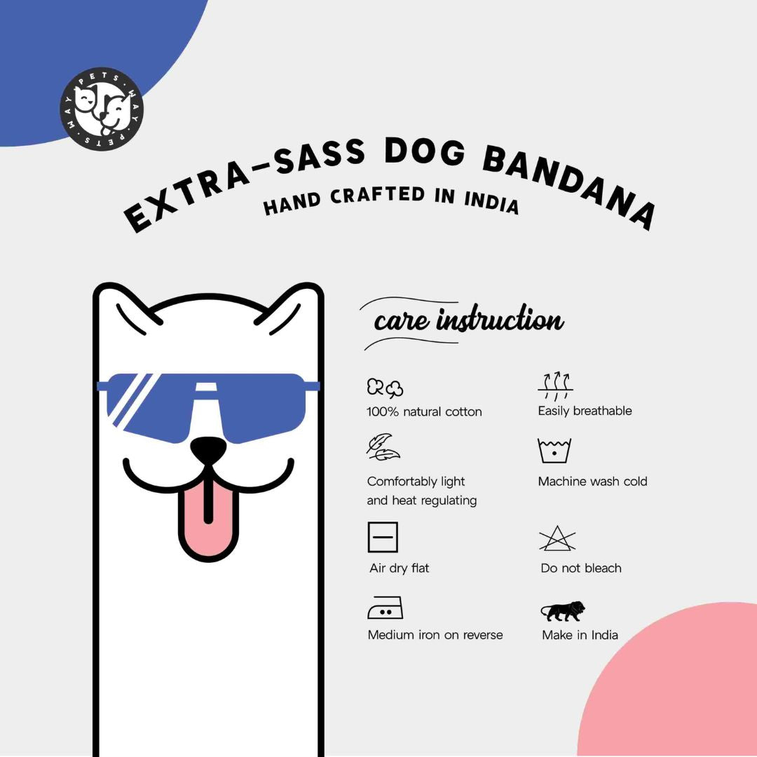 care instructions of Satin Spring Bandana-petsway