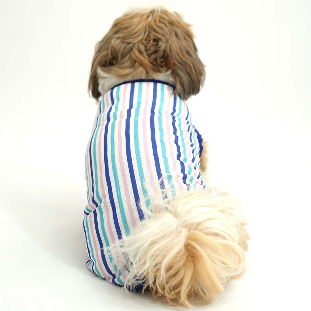 dog wearbac side of Tall Tails Printed Dog Vest-petsway