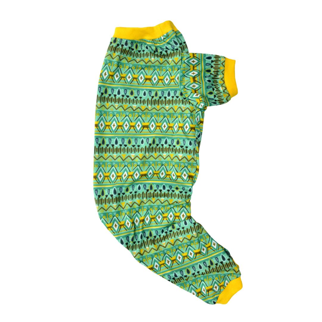 half side of Tribal Printed Dog Jumpsuit-petsway