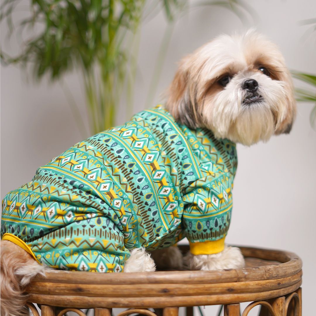 dog wear Tribal Printed Dog Jumpsuit-petsway