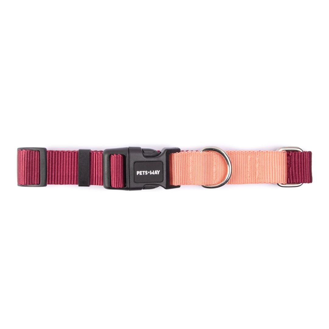 Wine & Peach Dog Collar-petsway