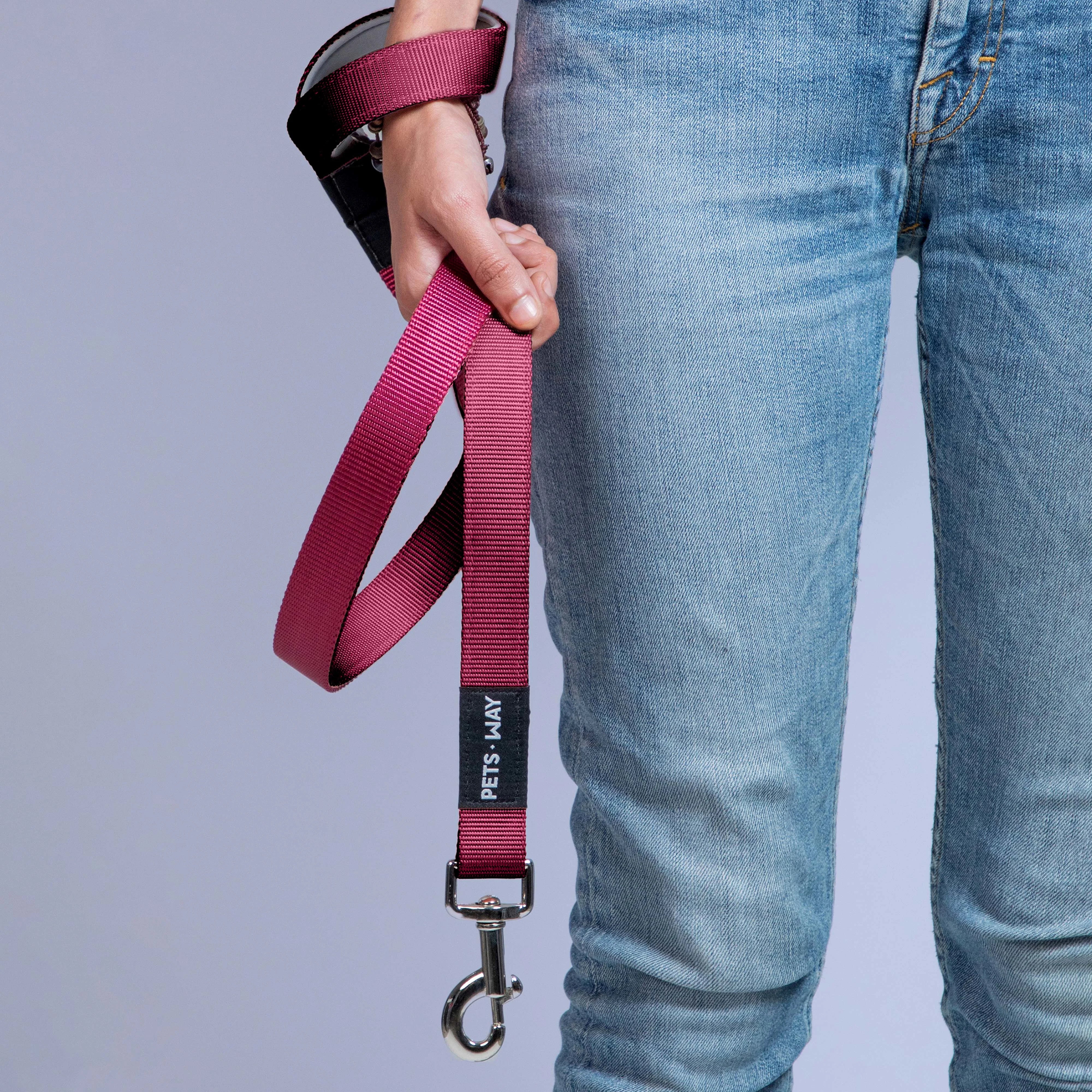Wine padded Dog Leash