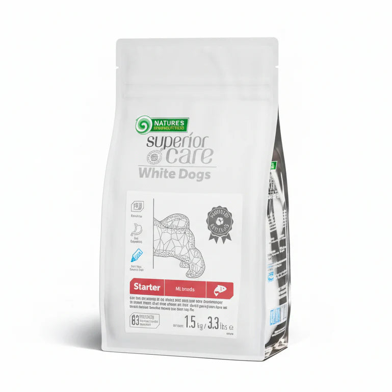 Nature's Protection Superior Care White Dogs Grain Free Salmon Starter All Breeds Dog Dry Food