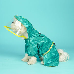 Haze Dog Raincoat-Teal