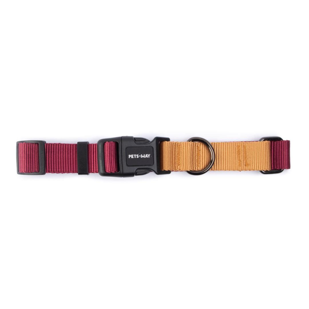 Wine & Honey - Dual Color Dog Collar