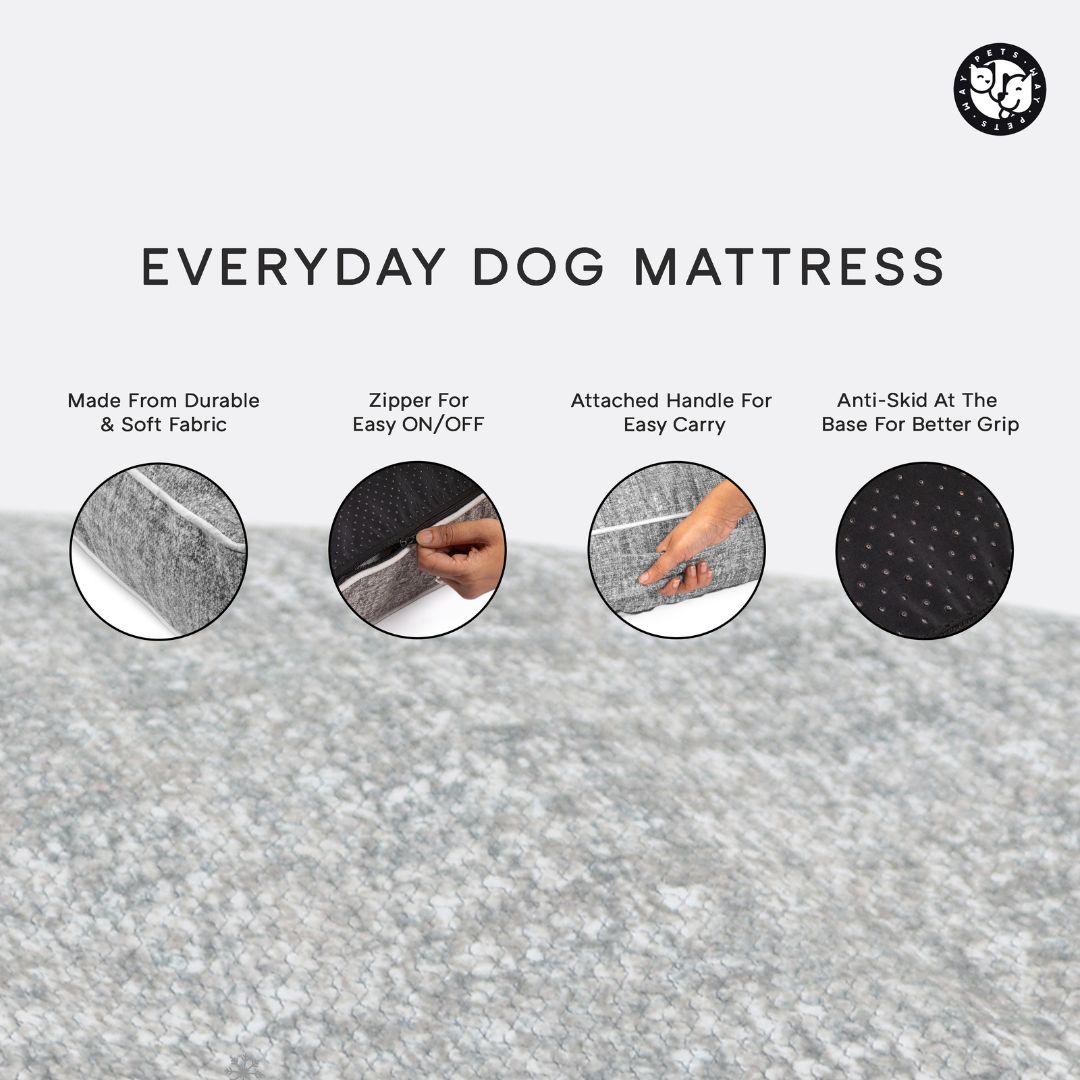 Ash Velvet Mattress for Dogs