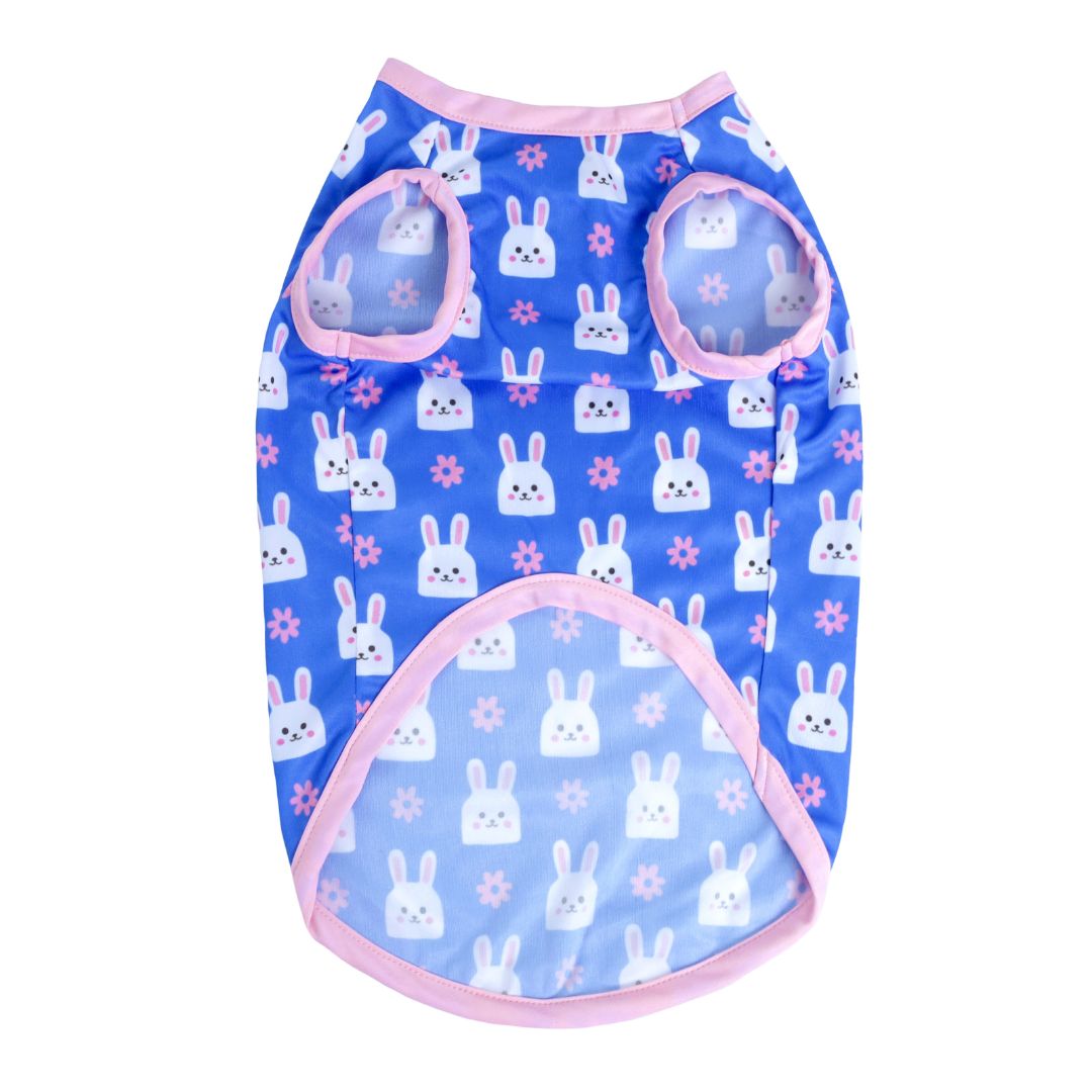 Blue Printed Dog Vest Combo